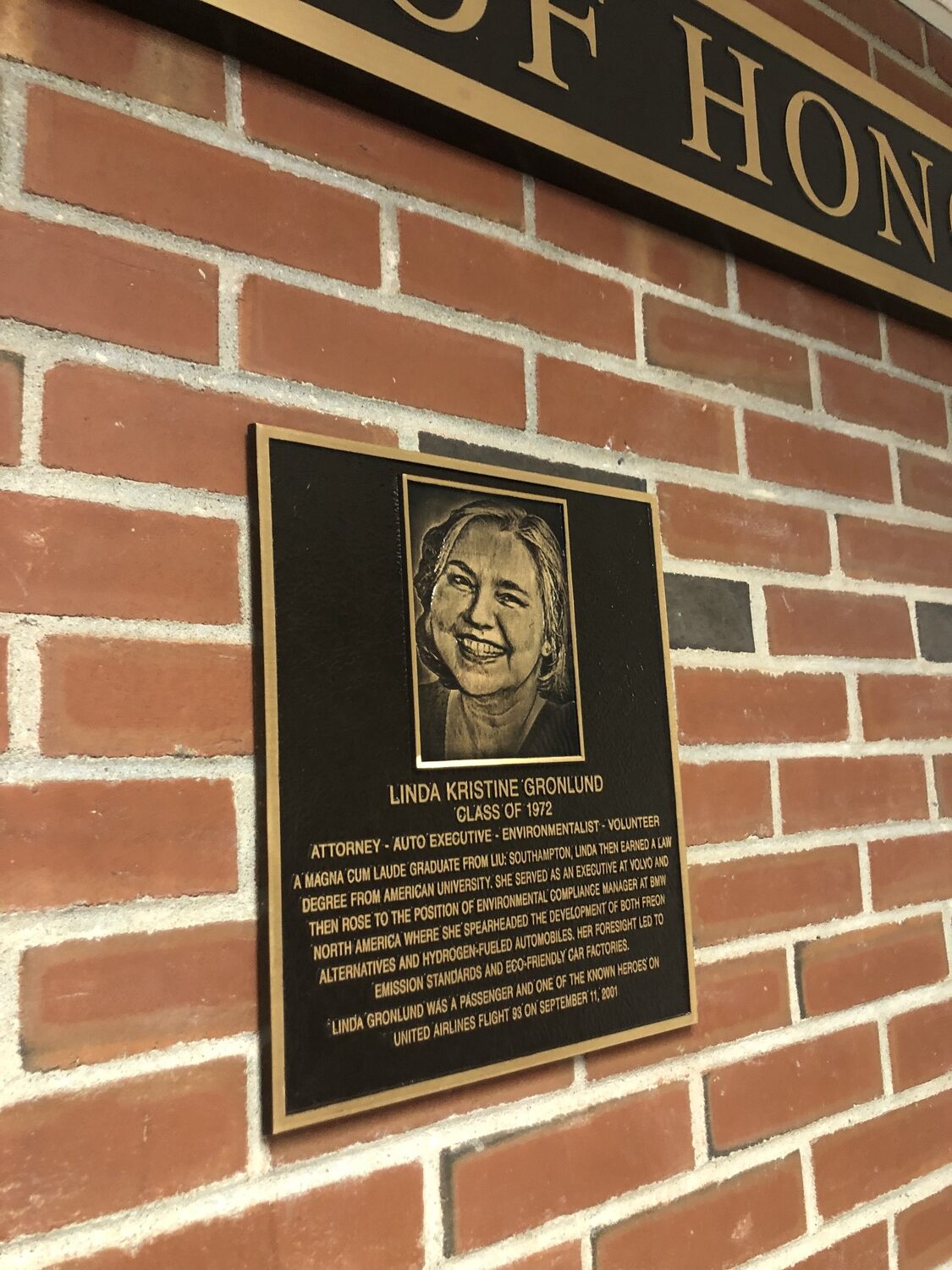 There are currently only two plaques on the Wall of Honor at the Pierson Middle High School, and the school is hoping to expand the wall and add more inductees. CAILIN RILEY