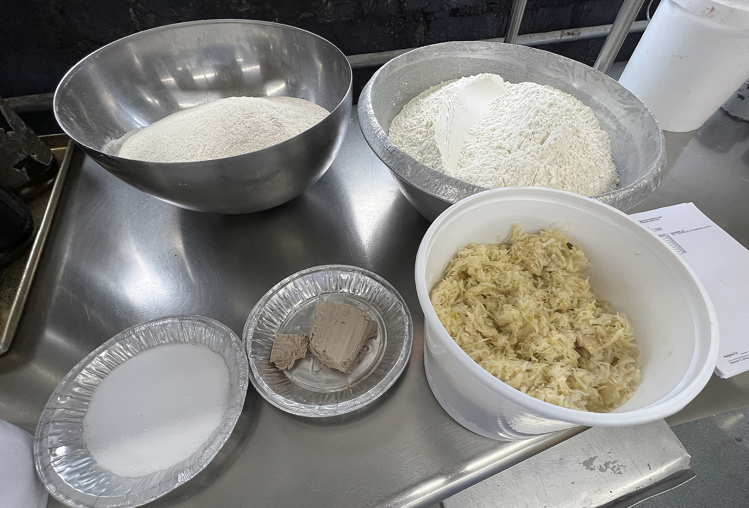 The ingredients for sauerkraut bread.  DANA SHAW