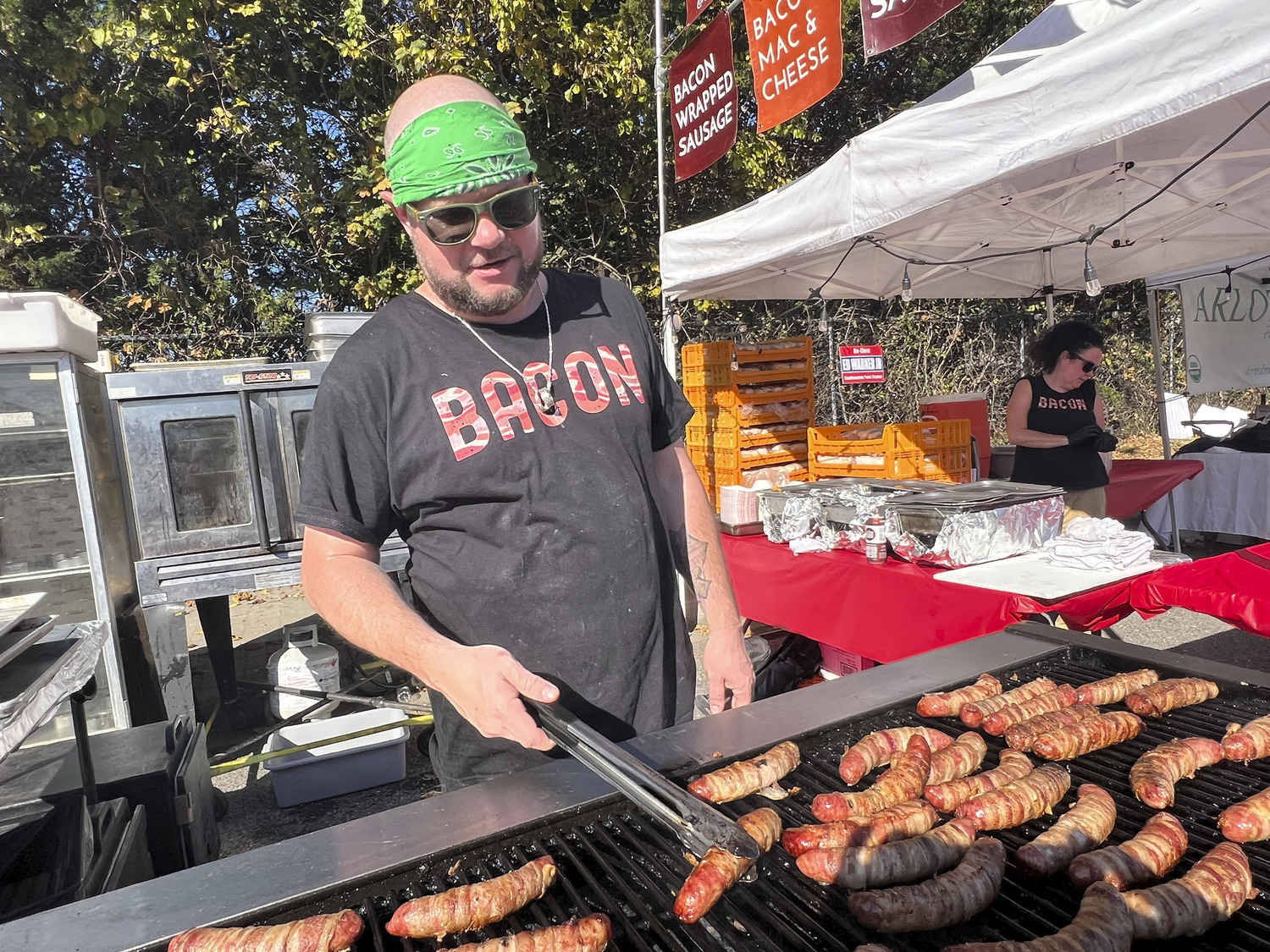 Matthew Love at the San Gennaro Feast of the Hamptons on Saturday.