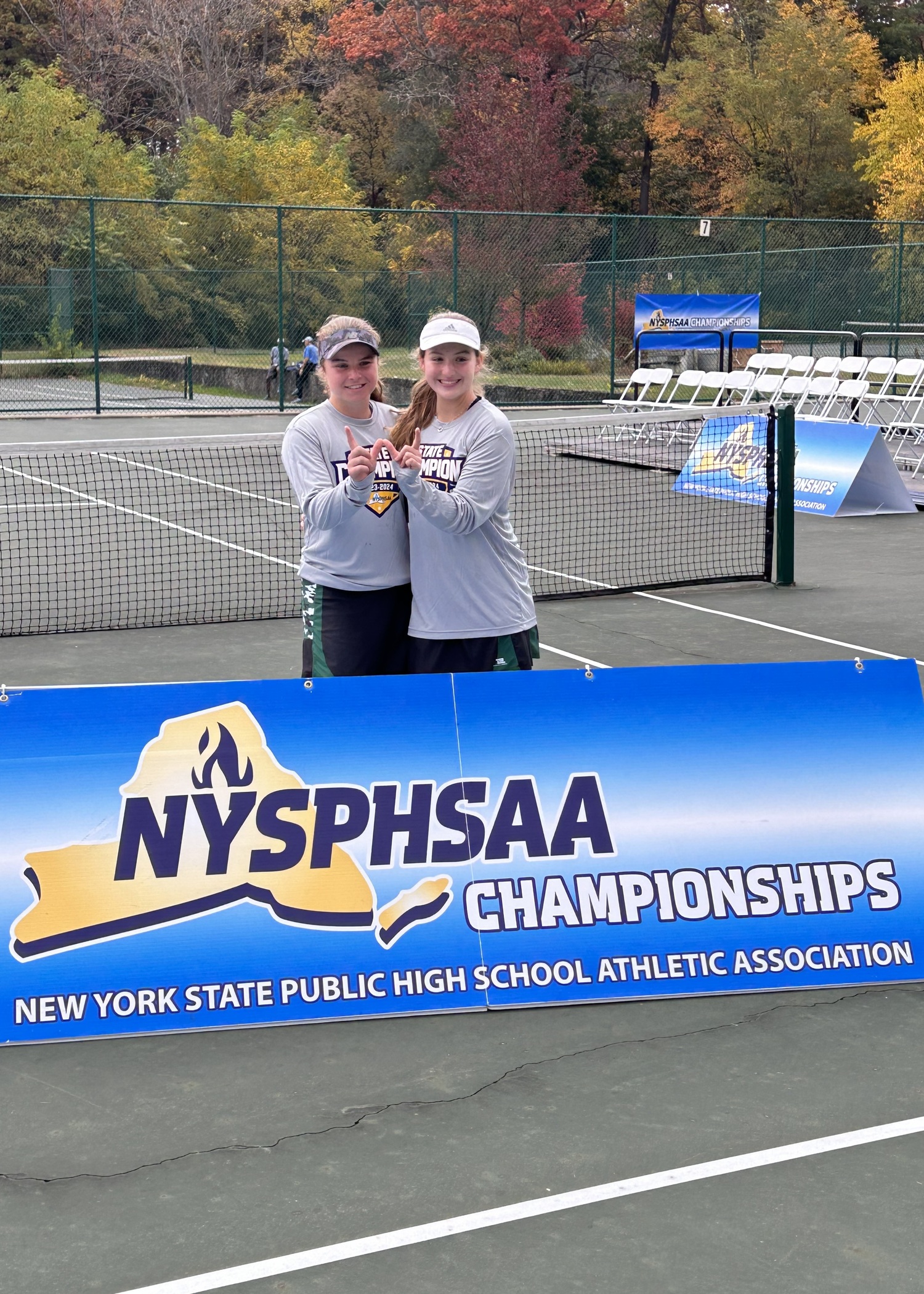 Westhampton Beach senior Julia Stabile and junior Matilda Buchen are the first Hurricanes doubles team to come out on top during the state tournament since 1980.