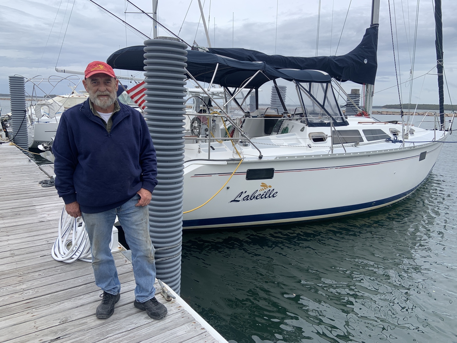 Lou Grignon, who retired this week from the Sag Harbor Yacht Yard, plans to spend more time on his sailboat, 