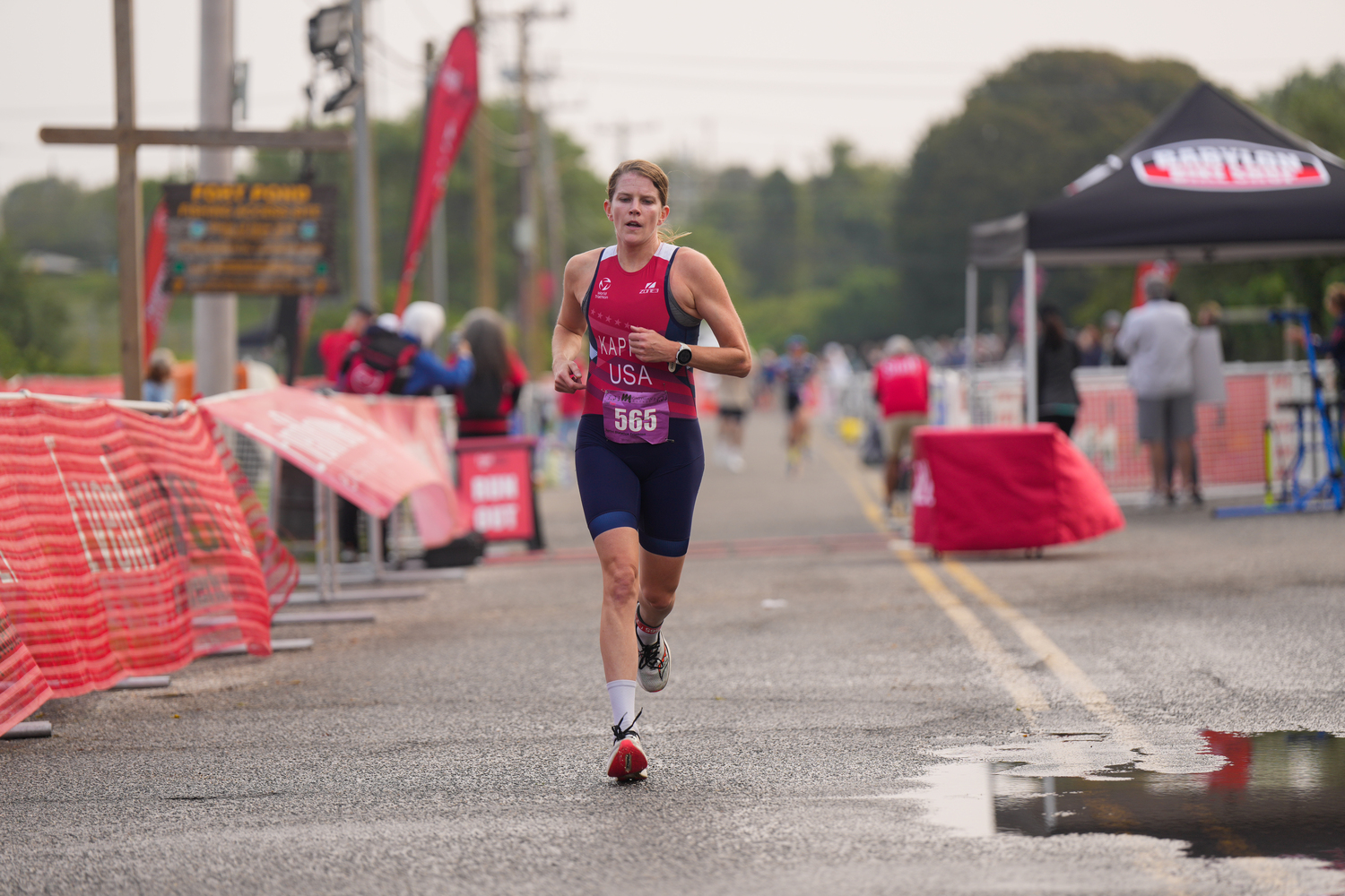 Caitlin Kappel of East Hampton won the sprint triathlon.     RON ESPOSITO