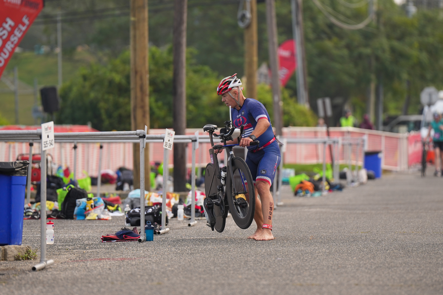 Finishing the bike portion.   RON ESPOSITO