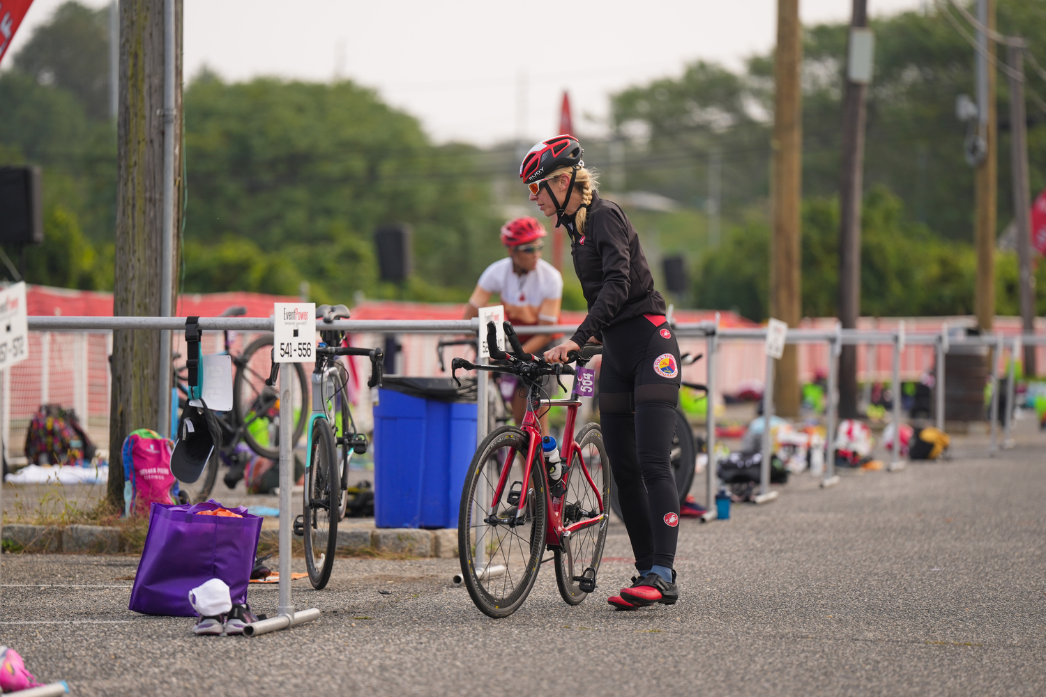 Finishing the bike portion.   RON ESPOSITO