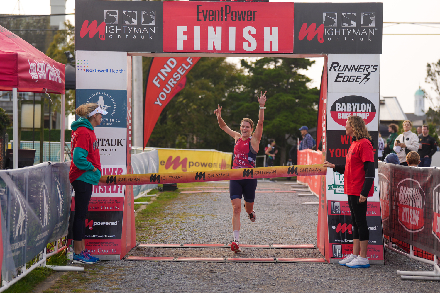 Caitlin Kappel was the female champion of the sprint tri.   RON ESPOSITO