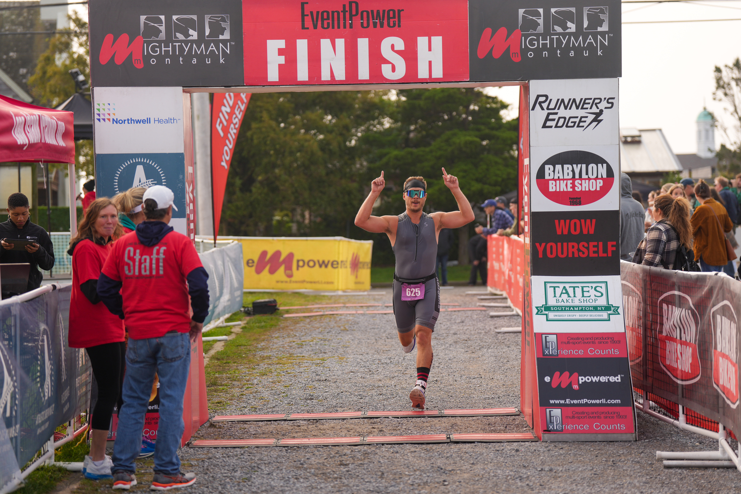 Henry Donald crossing the finish line.  RON ESPOSITO
