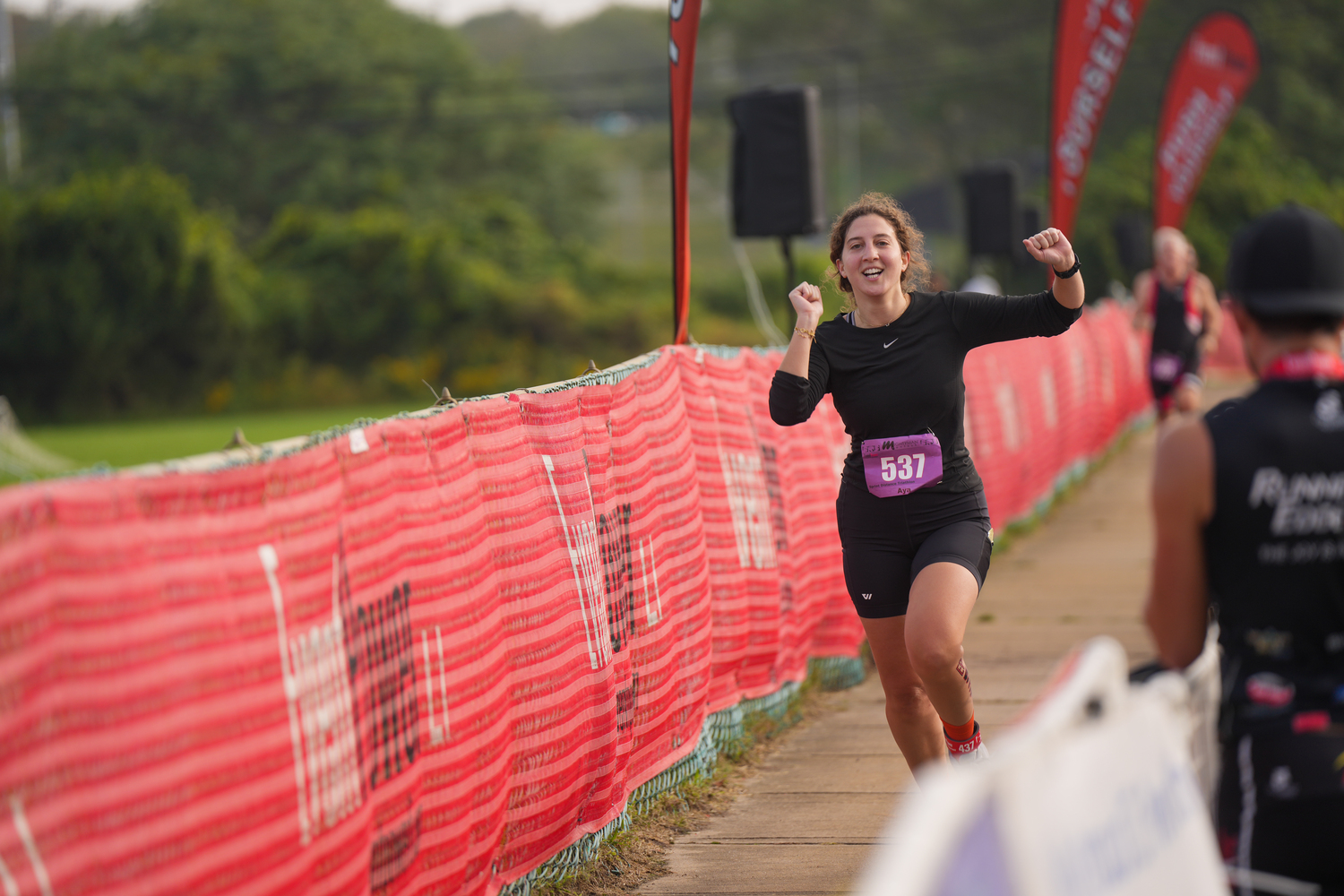 Aya Abdallah close to the finish.   RON ESPOSITO