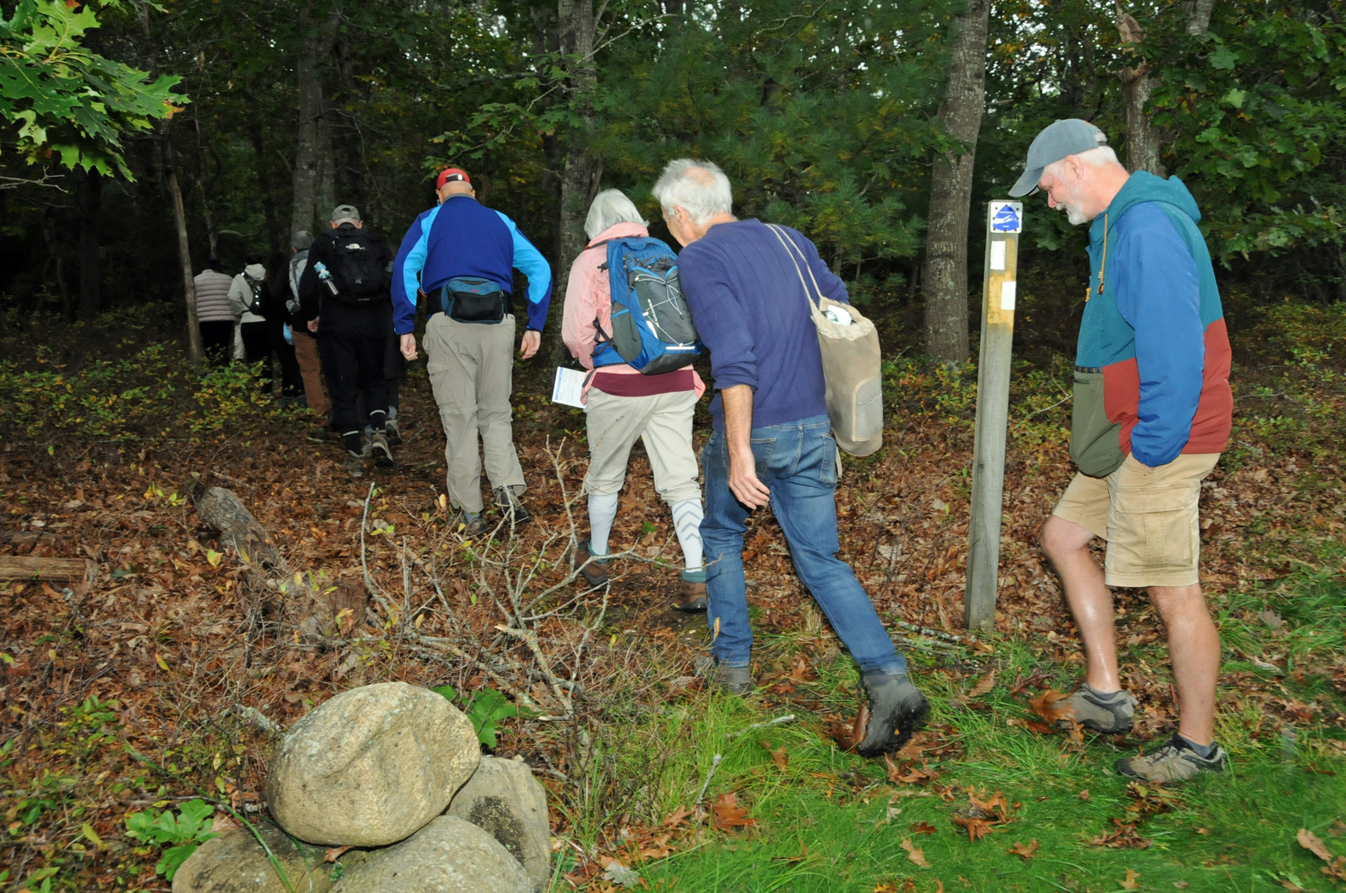 The East Hampton Trails Preservation Society kicked off its Paumanok Path 25th anniversary celebration last weekend with a series of hikes, which will continue through November 18. RICHARD LEWIN