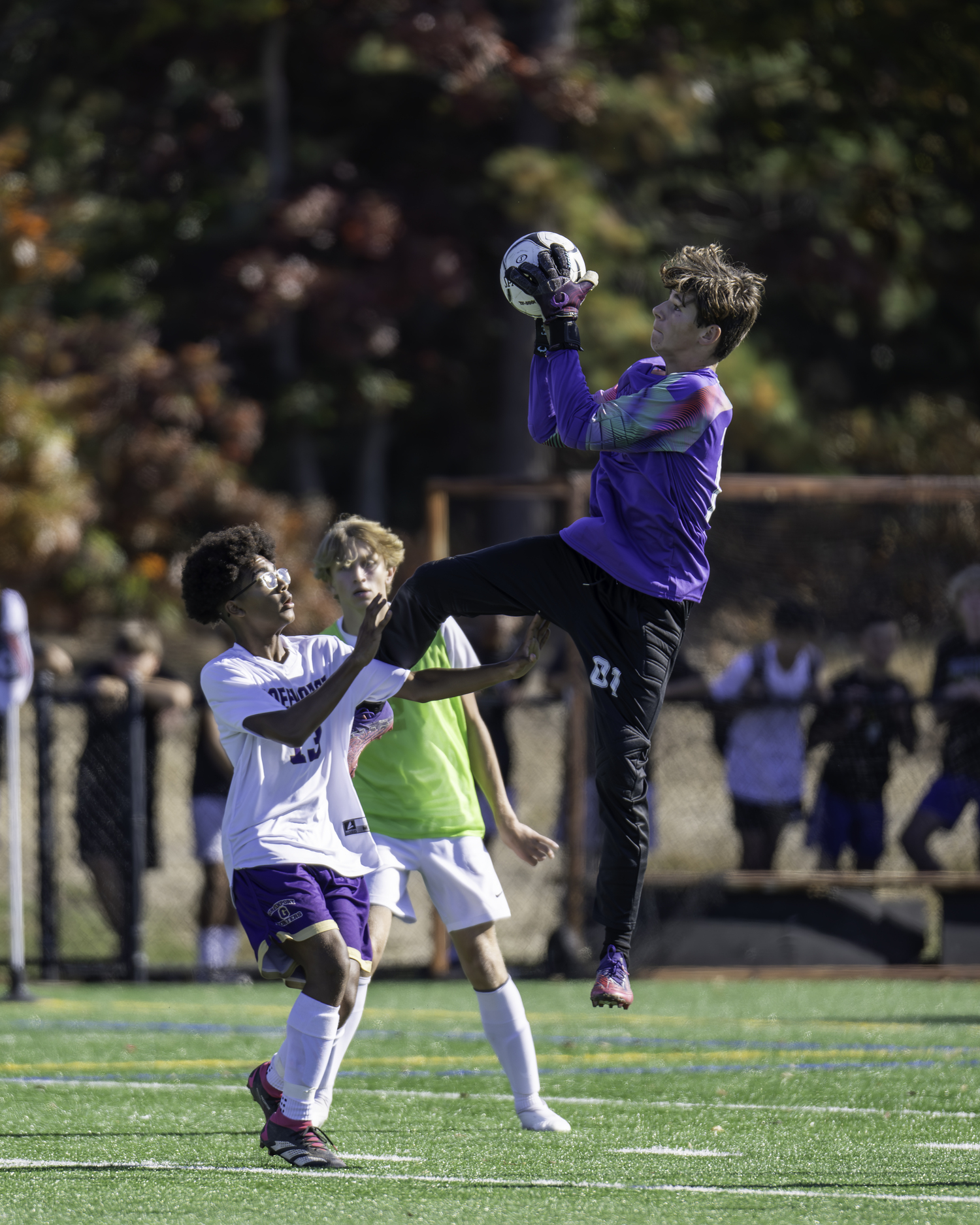 Pierson senior George Ingolia was active and aggressive in Saturday's county final, amassing 11 saves.   MARIANNE BARNETT