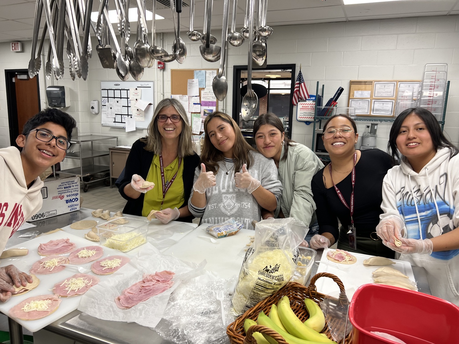 Members of Southampton High School’s Latino Culture Club made and sold empanadas as part of Hispanic Heritage Month. COURTESY SOUTHAMPTON SCHOOL DISTRICT