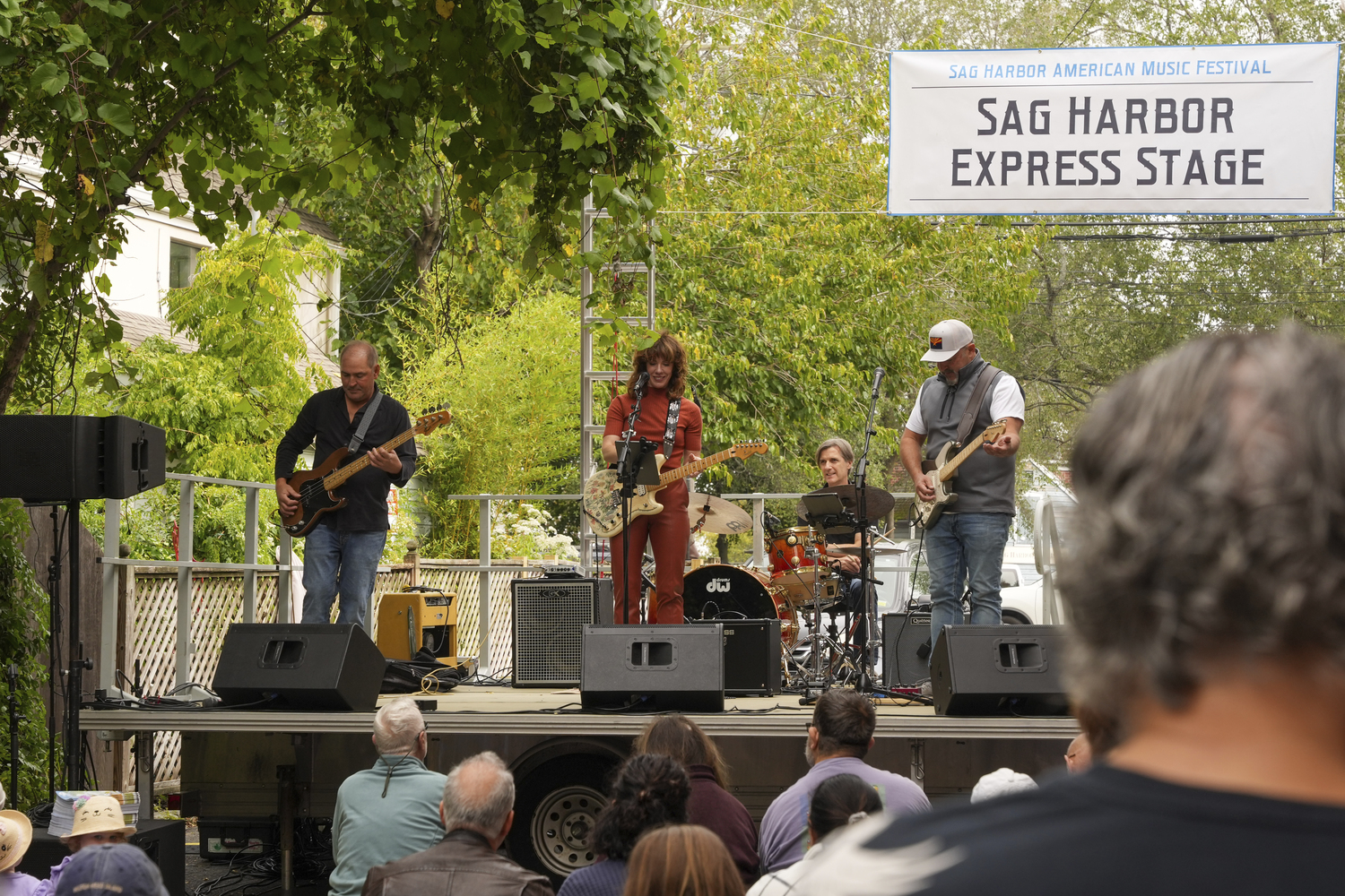 Julia King performs on the Sag Harbor Express Alley Stage on Sunday.
