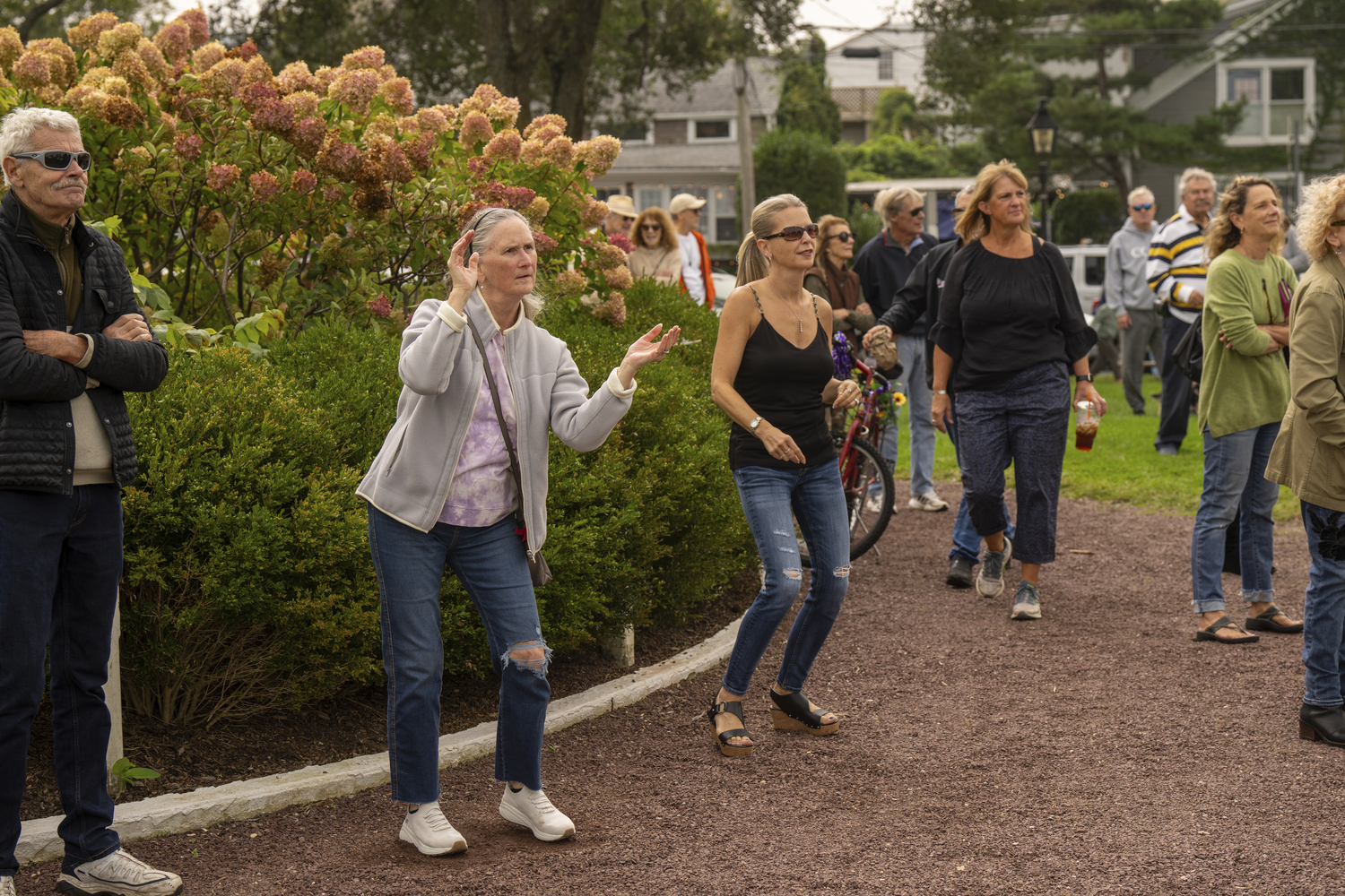 Dancing to Gene Casey and the Lonesharks in Marine Park on Sunday.