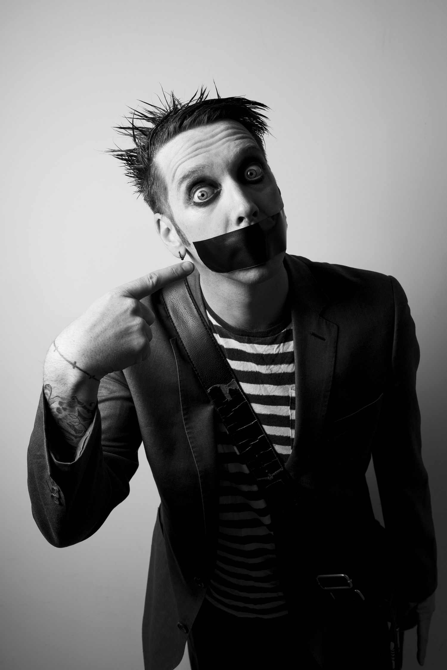 Tape Face (aka Sam Willis) brings his silent comedy to Suffolk Theater on October 29. COURTESY THE ARTIST