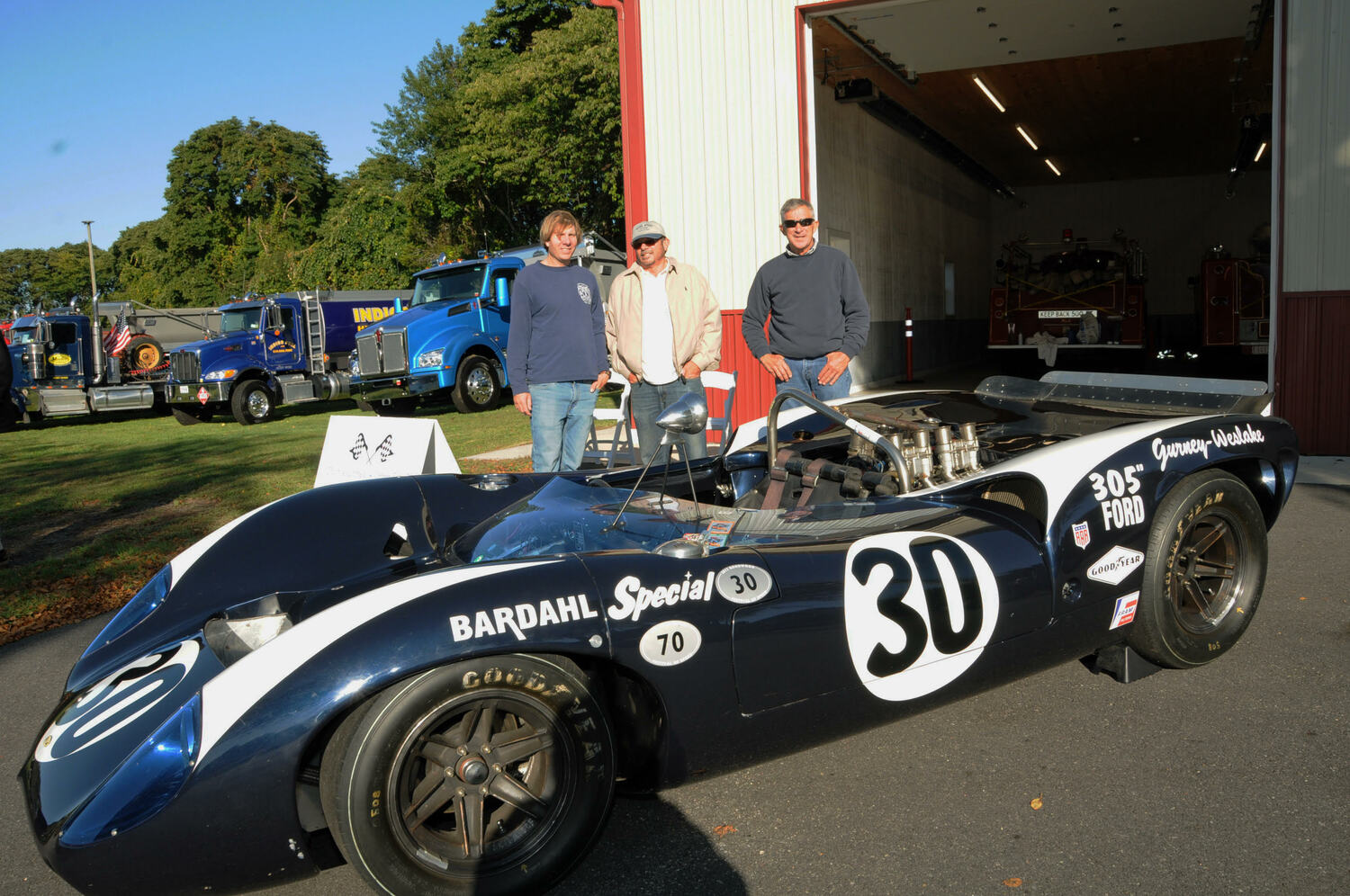 Tim Miller/Phillip Miller/Keith Grimes, with the 520 h.p. Ford-Powered Lola T-70 Eagle, driven by Paul Newman in 
