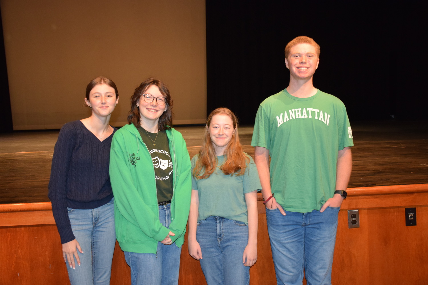 Westhampton Beach High School seniors Meghan Kelly, Kate Pomroy, Jessica Curran and Jack Hendrickson have been named National Merit
Commended Students. COURTESY WESTHAMPTON BEACH SCHOOL DISTRICT