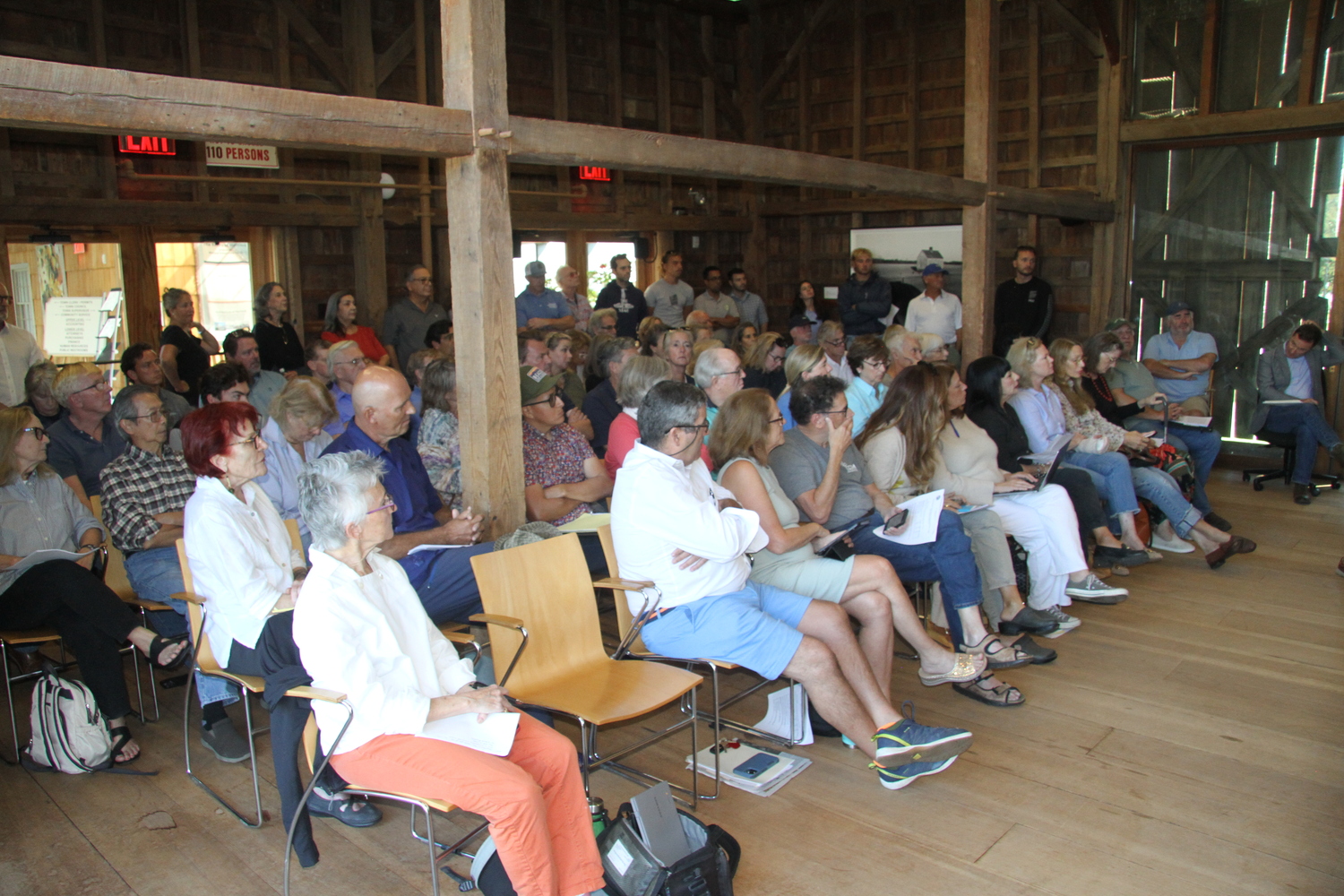 A large crowd of turned out for the first hearing on the broad revamp of town zoning codes. Most speakers were in favor of the initial steps being proposed. 
MICHAEL WRIGHT