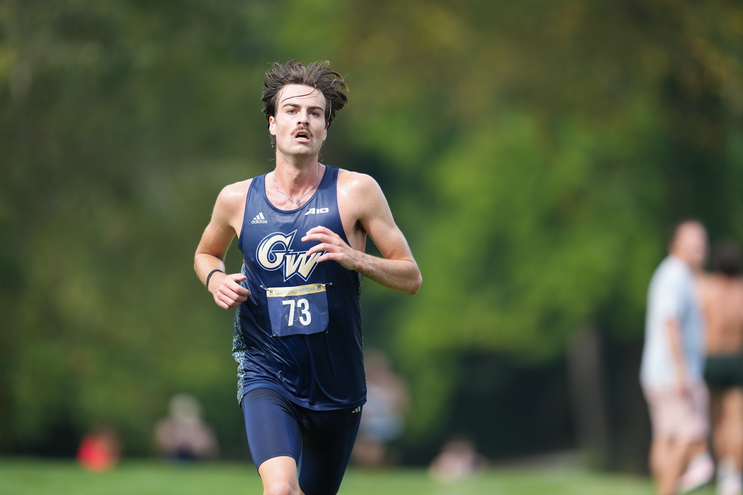 East Hampton High School graduate Ryan Fowkes just finished the cross country season at George Washington University, and has his sights set on qualifying for the NCAA postseason and Olympic Trials in June in the 1,500-meter race. PHOTOS COURTESY GW UNIVERSITY