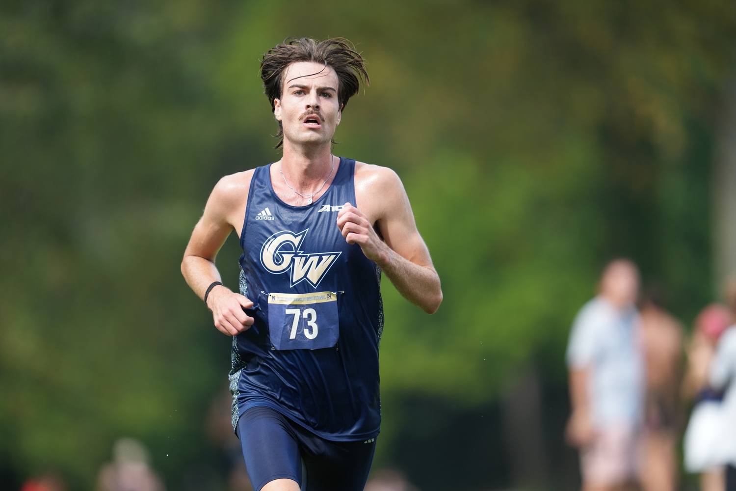 East Hampton High School graduate Ryan Fowkes just finished the cross country season at George Washington University, and has his sights set on qualifying for the NCAA postseason and Olympic Trials in June in the 1,500-meter race. PHOTOS COURTESY GW UNIVERSITY