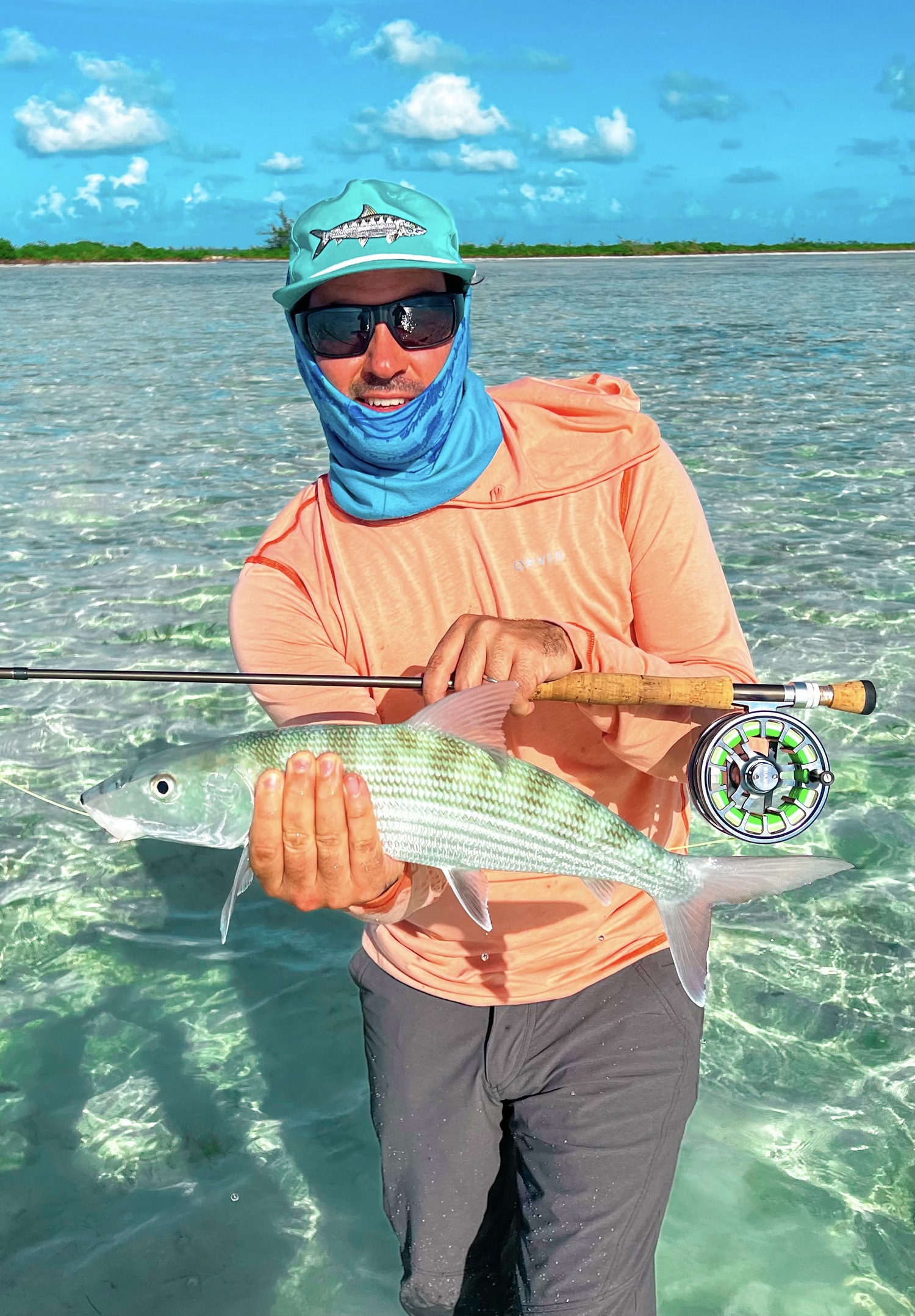 Steve Lobosco snuck away from a family vacation in the Turks & Caicos just long enough to catch a couple nice bonefish on fly.