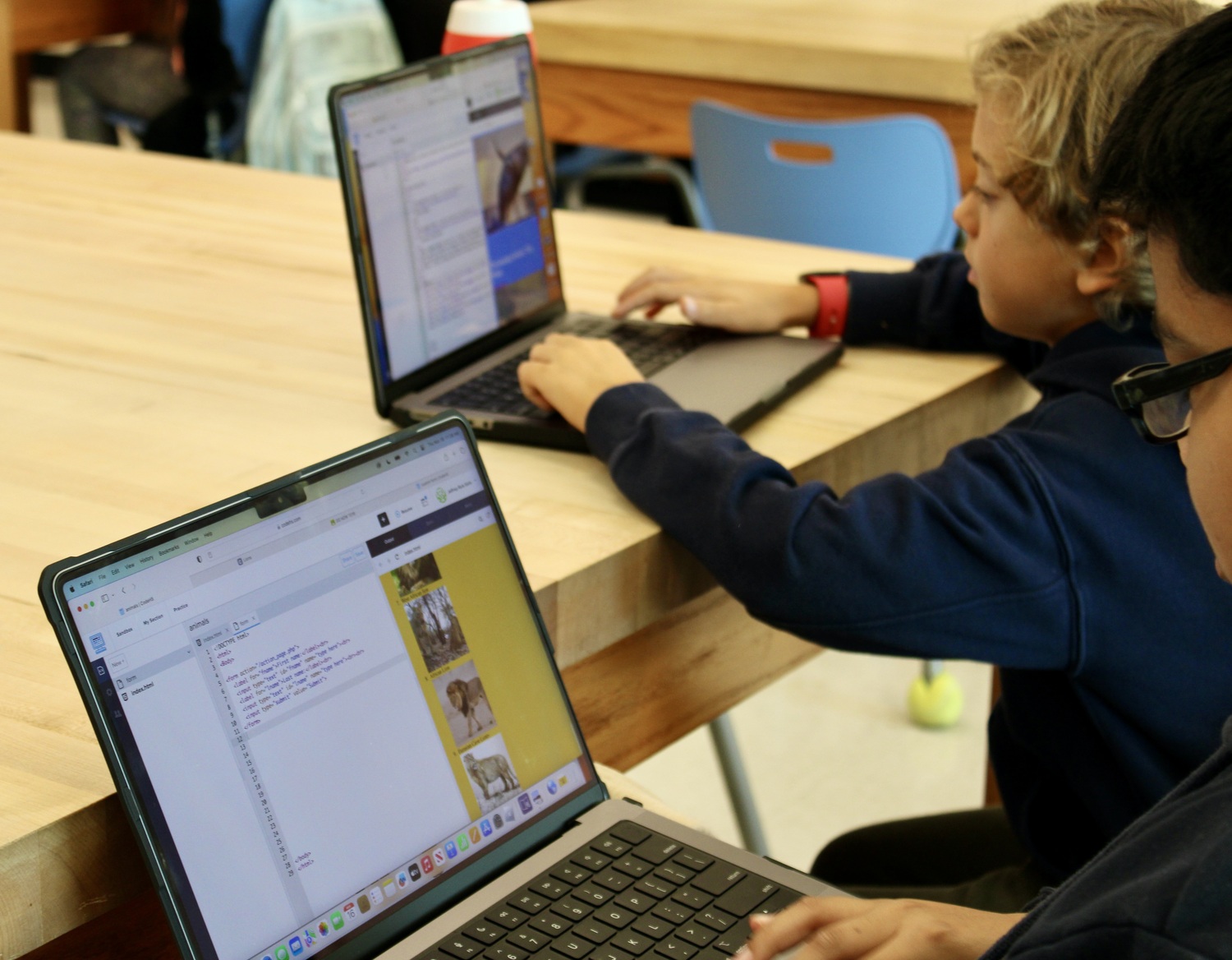 Bridgehampton School sixth grade students use CodeHS to create their websites. COURTESY BRIDGEHAMPTON SCHOOL DISTRICT