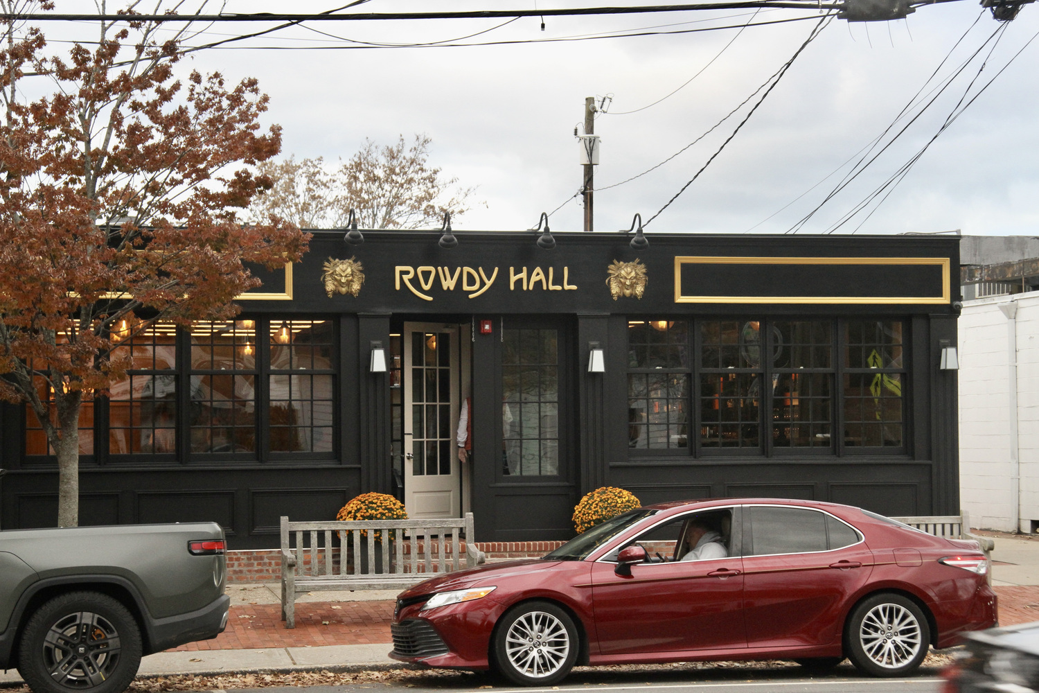 Rowdy Hall opened this week behind a new black frontage.