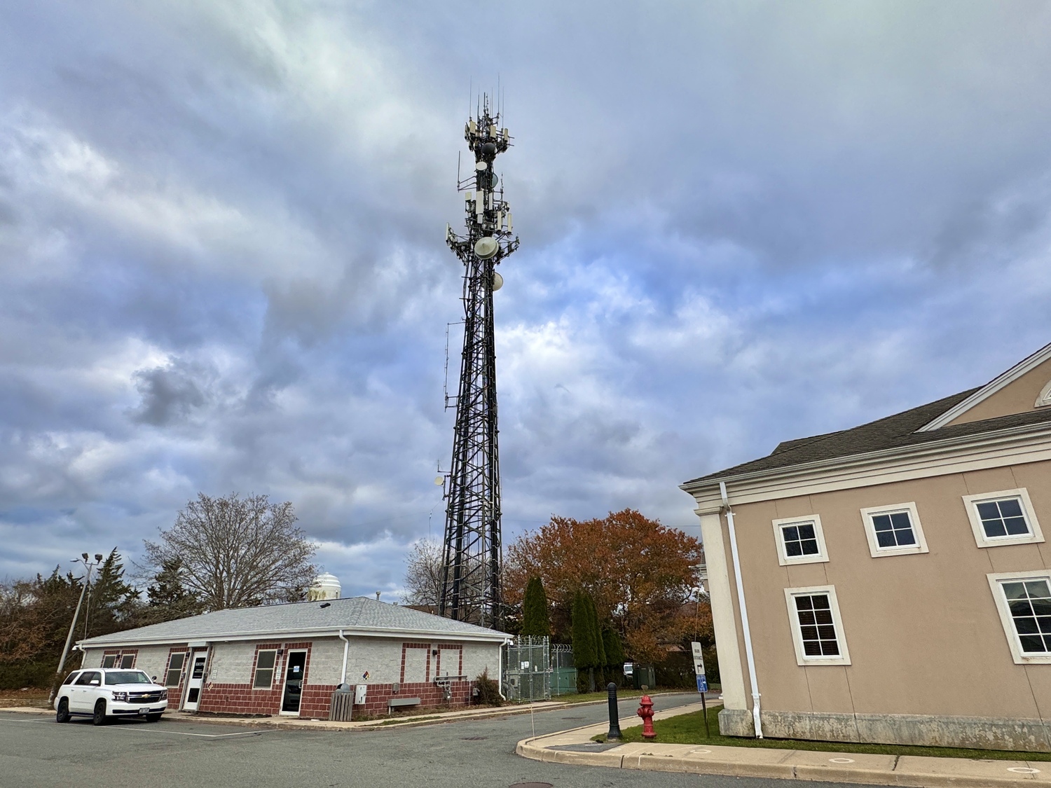 A tower at Town Hall is being extended by 20 feet as part of the communications systems upgrade.