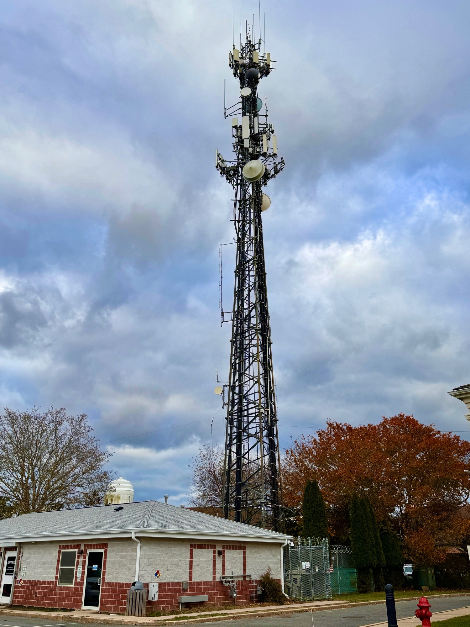 A tower at Town Hall is being extended by 20 feet as part of the communications systems upgrade.
