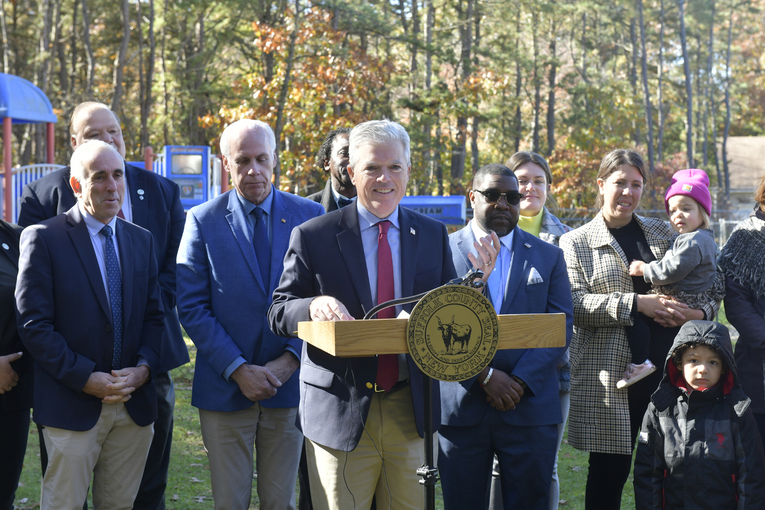 On November 3, Suffolk County Executive Steve Bellone announced a $5 million grant from the county’s Water Infrastructure Fund that will advance an estimated $35 million Riverside sewer system project long considered to be the key to a revitalized Riverside.   DANA SHAW