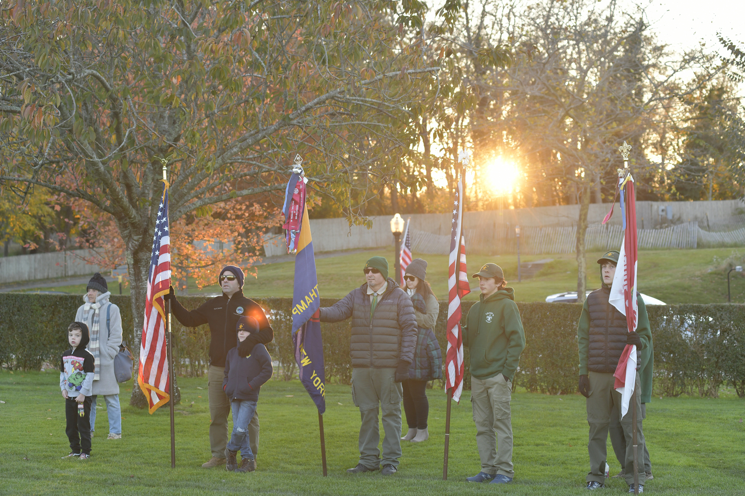 Remembrance Sunday in Agawam Park.