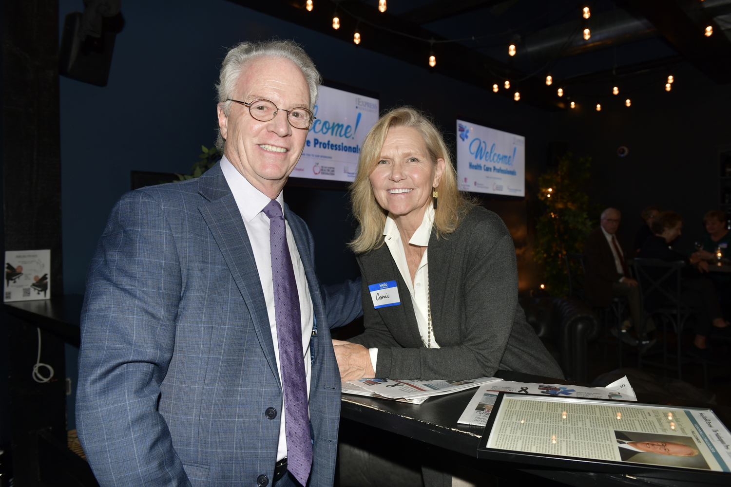 Paul Connor, chief administrative office for Stony Brook Eastern Long Island Hospital with his wife, Connie.