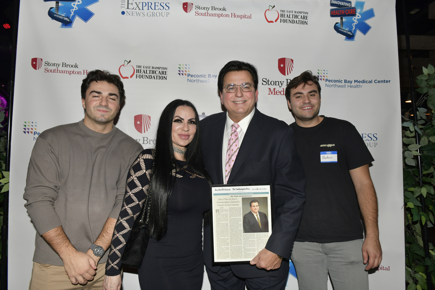 Dr. Steve Georgopoulos, center, with his family.