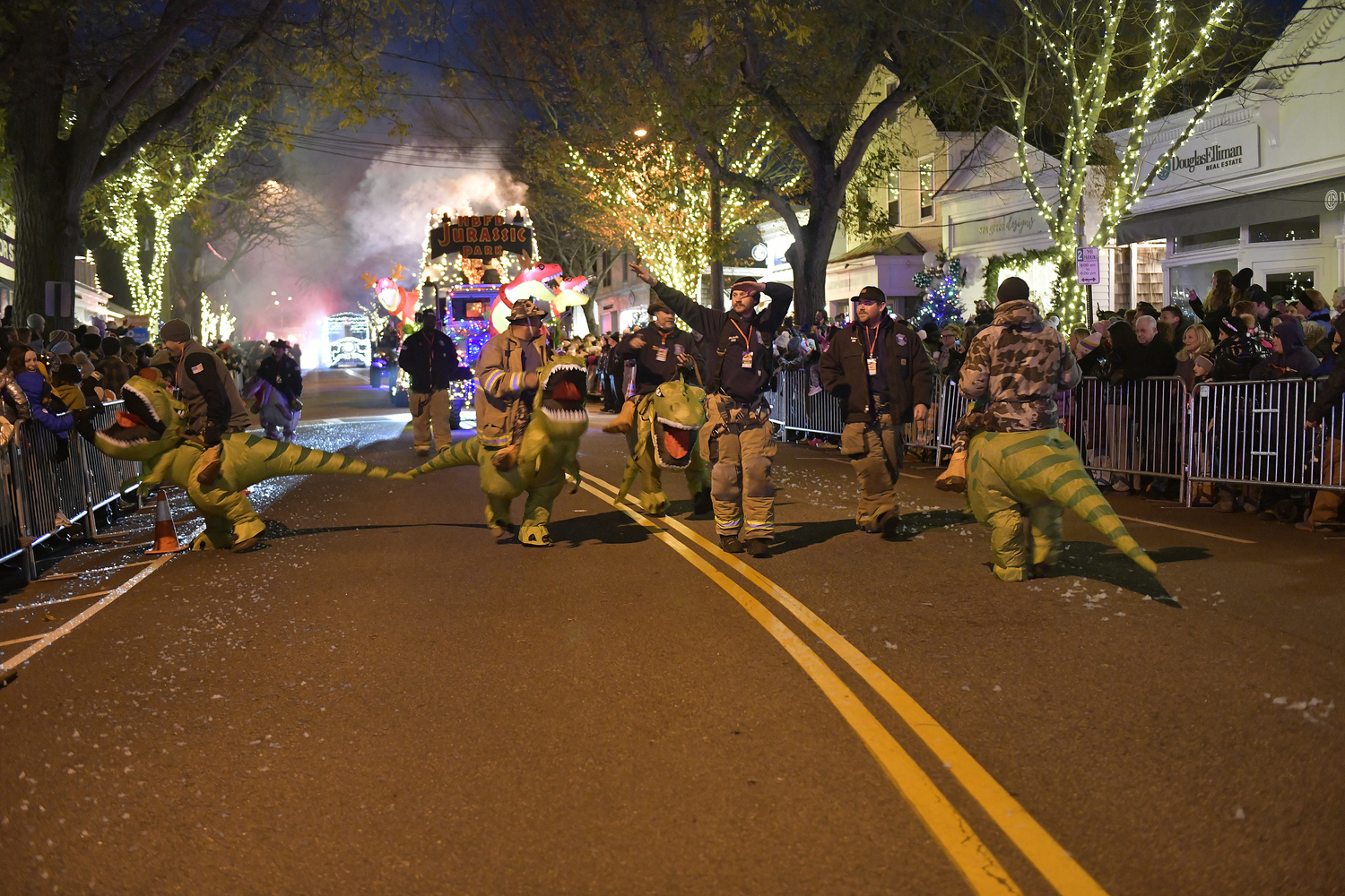 The Hampton Bays Fire Department took the crowd on a trip to Jurassic Park.