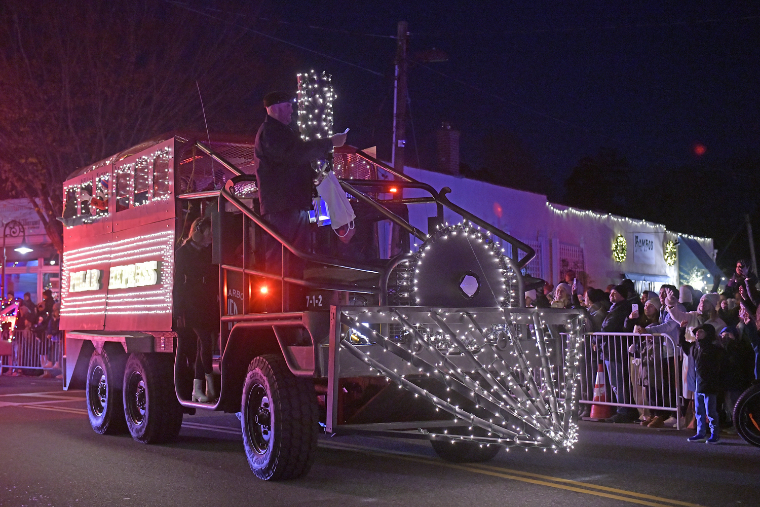 The Sag Harbor Fire Department with the Polar Express.