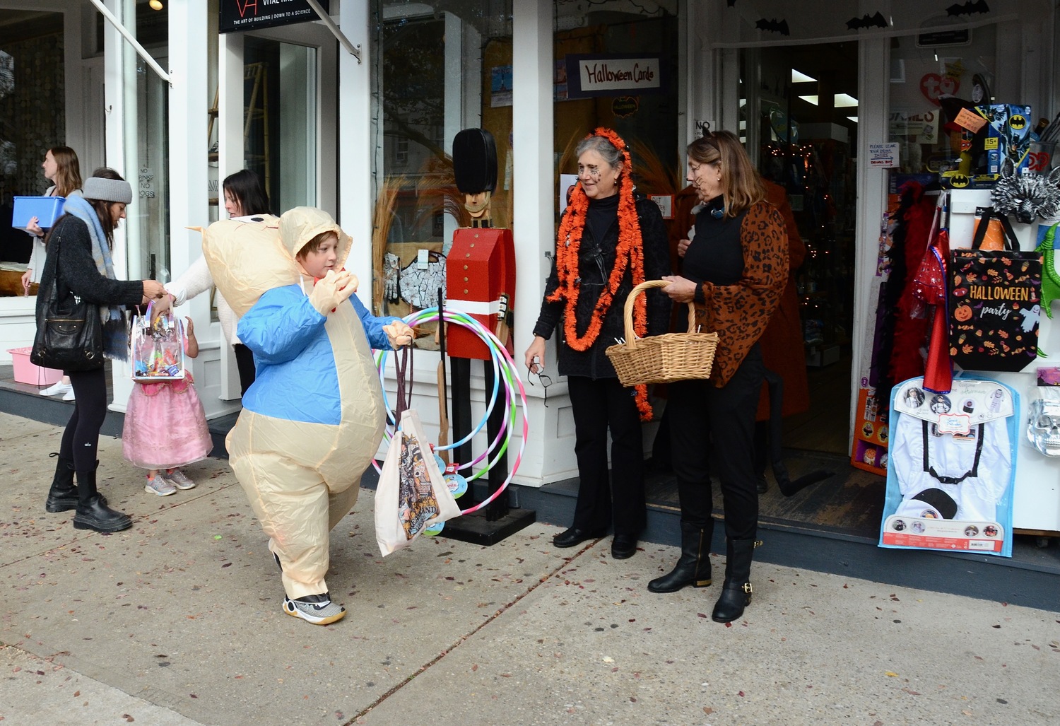 On the Pumpkin Trail in Sag Harbor on Halloween.