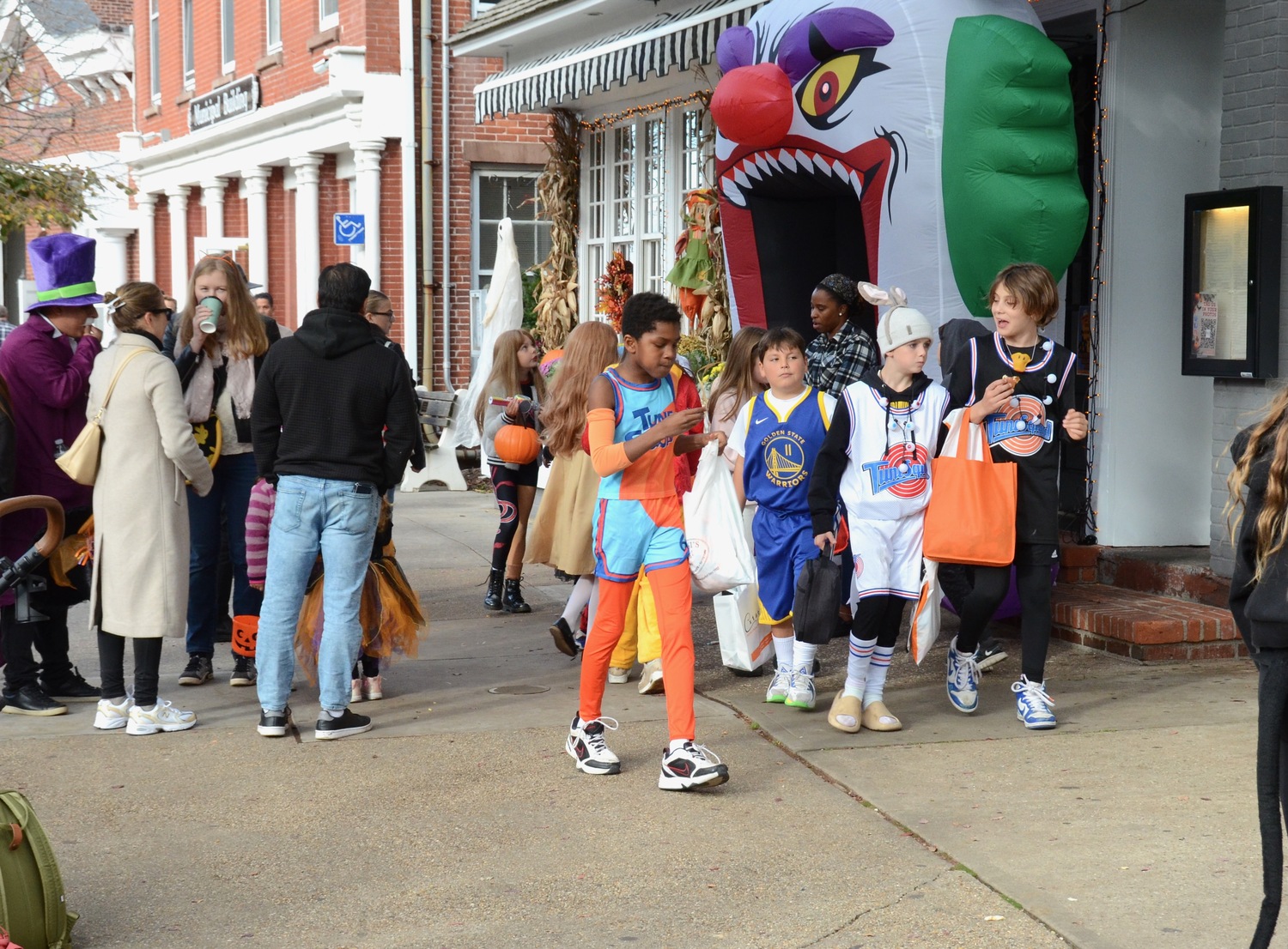On the Pumpkin Trail in Sag Harbor on Halloween.