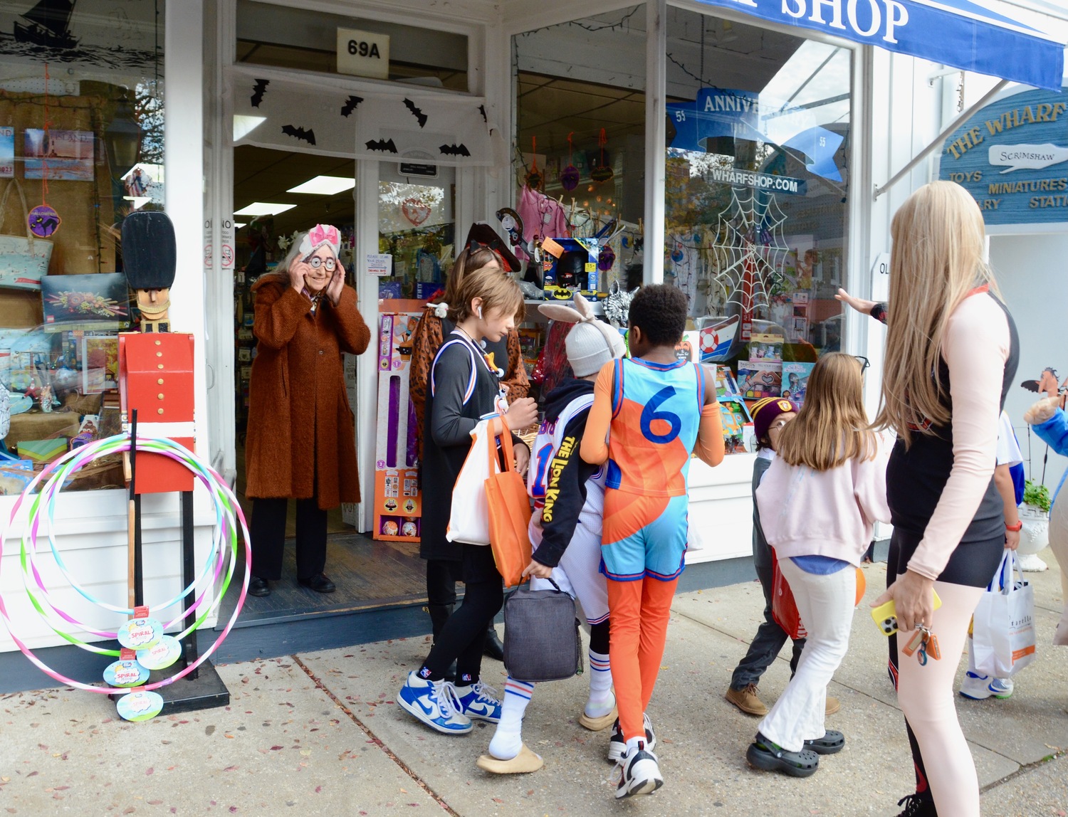 On the Pumpkin Trail in Sag Harbor on Halloween.