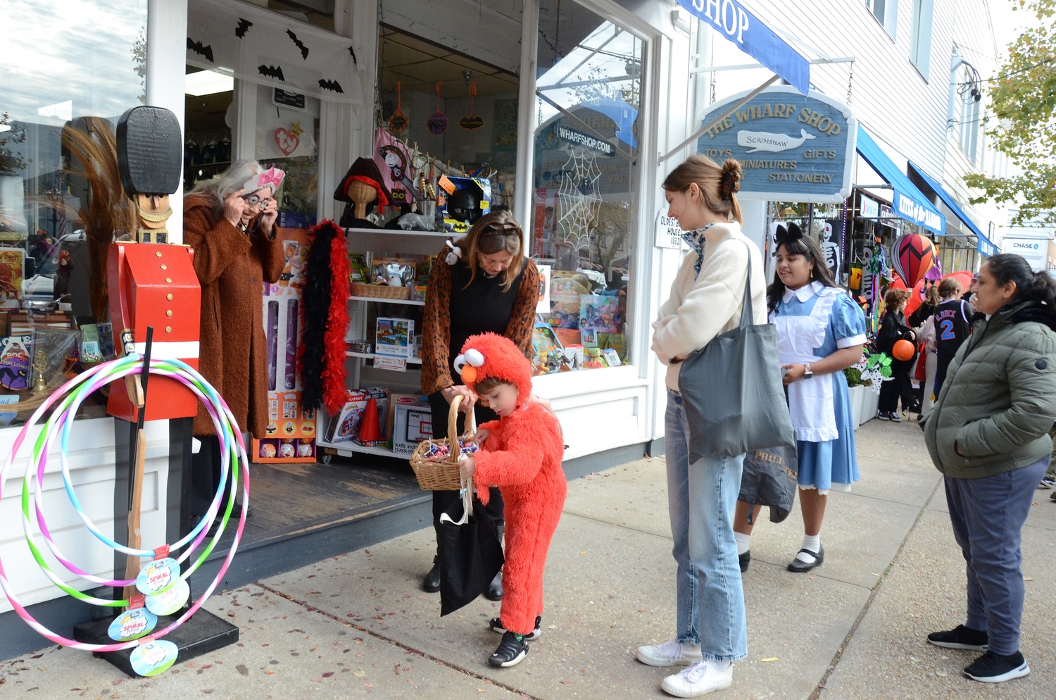 On the Pumpkin Trail in Sag Harbor on Halloween.