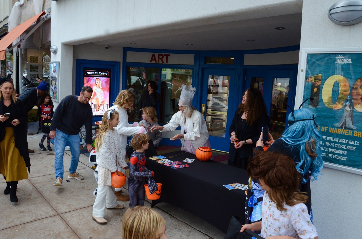 On the Pumpkin Trail in Sag Harbor on Halloween.