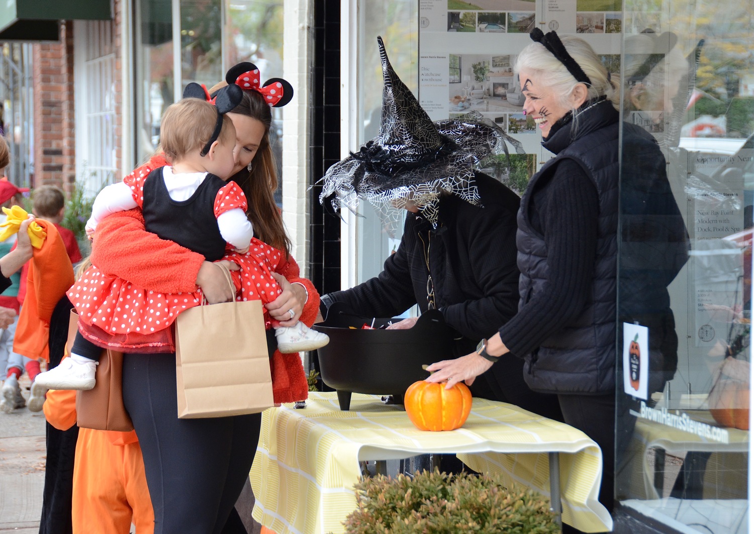 On the Pumpkin Trail in Sag Harbor on Halloween.