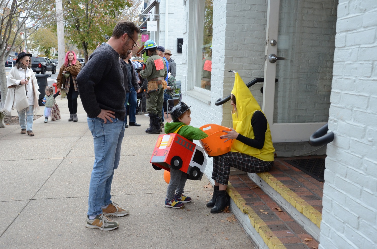 On the Pumpkin Trail in Sag Harbor on Halloween.