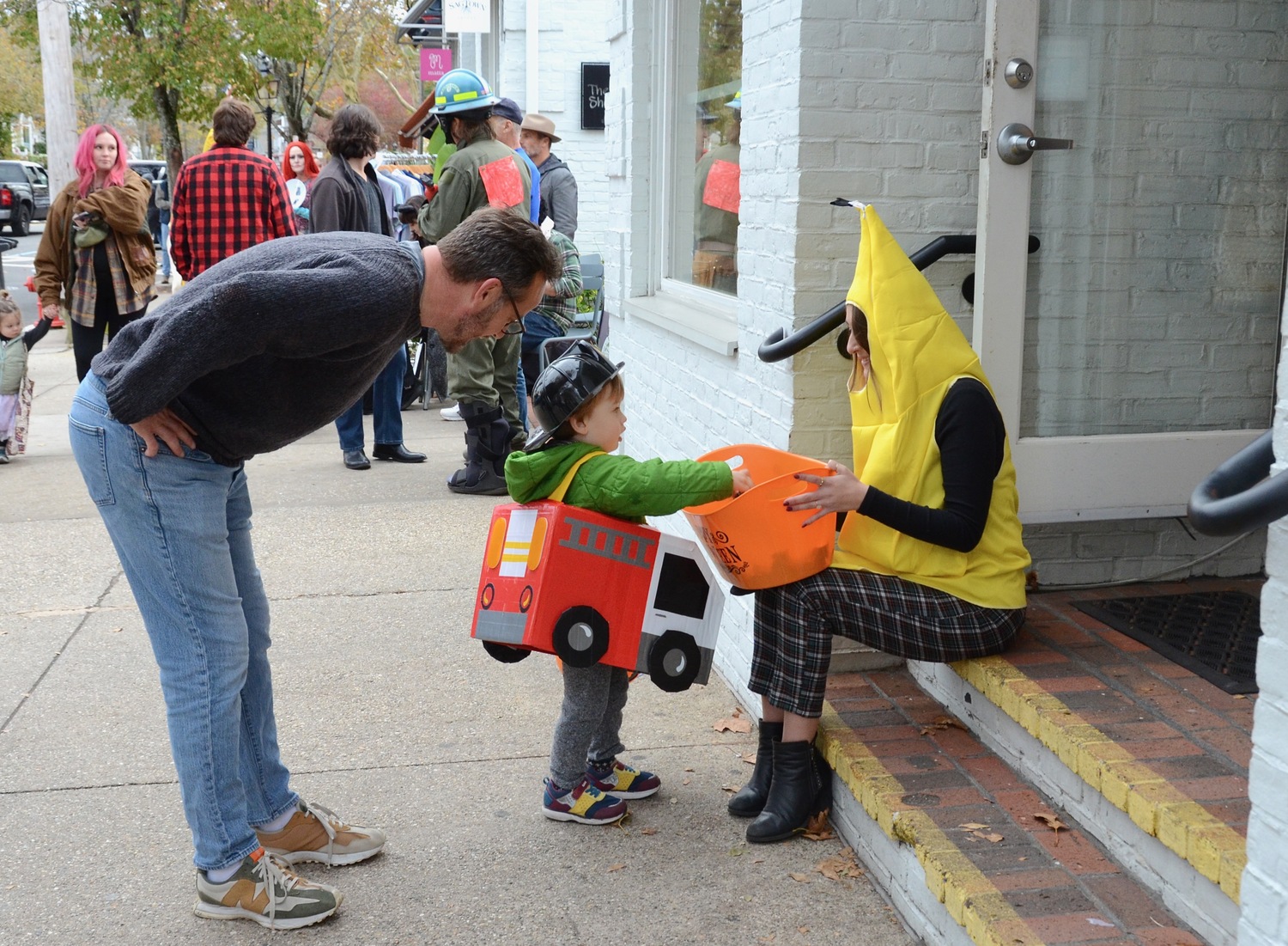 On the Pumpkin Trail in Sag Harbor on Halloween.