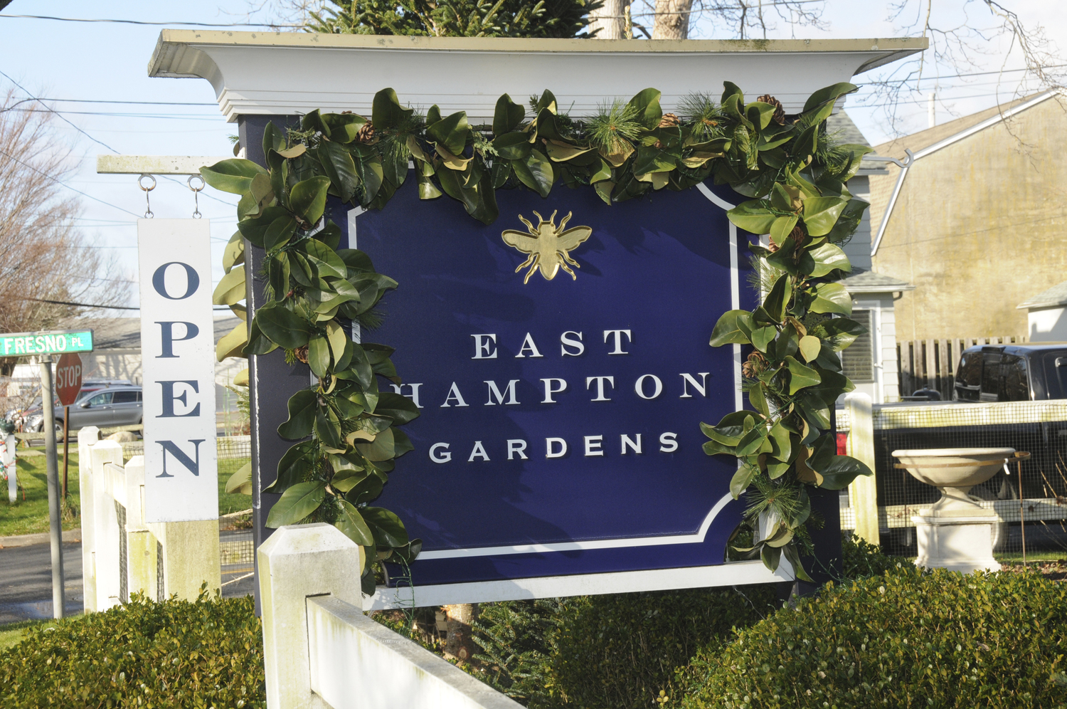 East Hampton Gardens decked out for the 2022 Holiday Season.  RICHARD LEWIN