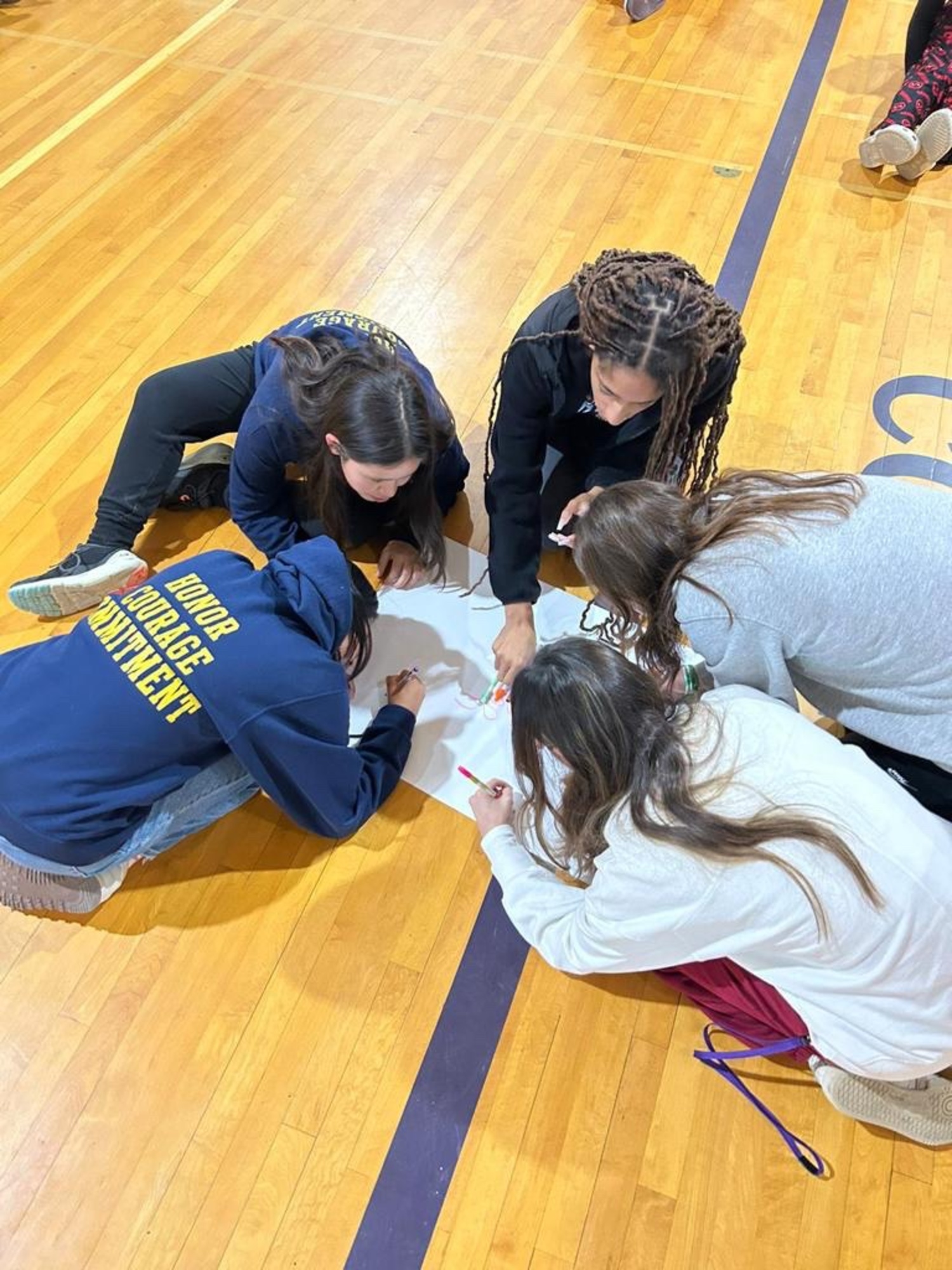 Greenport High School students participate in an exercise hosted by Youth Connect. COURTESY OLA OF EASTERN LONG ISLAND