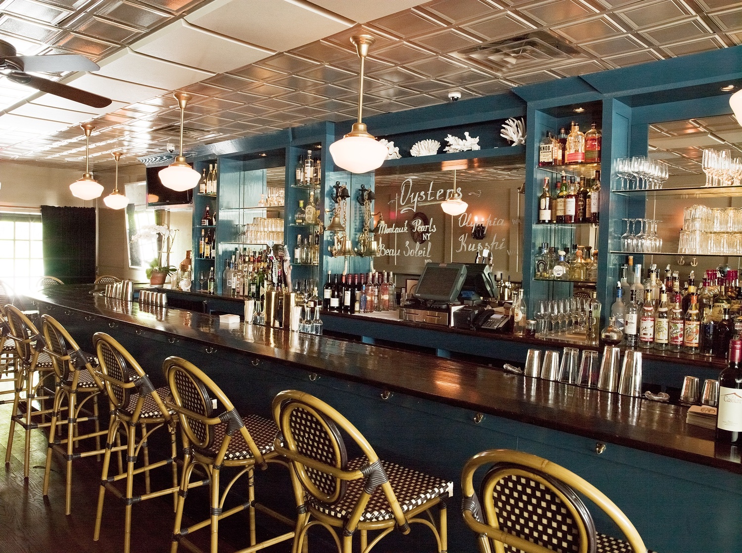 The bar at The Bell and Anchor in Noyac. JASON PENNEY