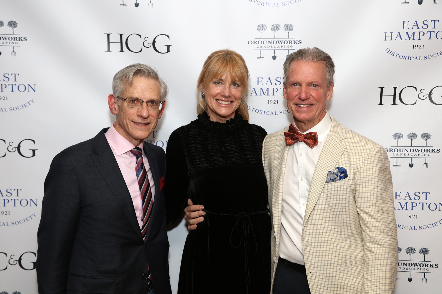 Paul Sparks, Pamela Eldridge and Marshall Watson at the Maidstone for the East Hampton House & Garden tour kick-off cocktail party on Friday. ROSSA COLE