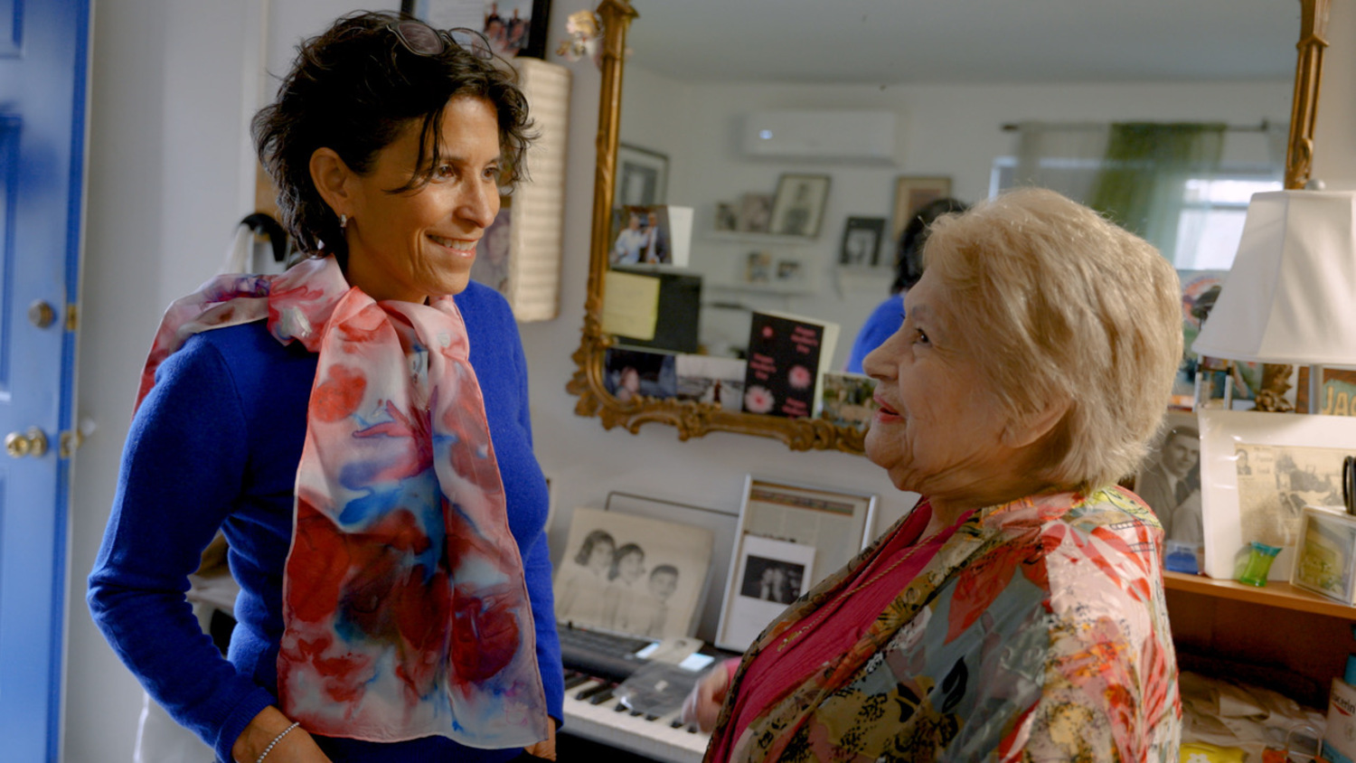 Judy Sleed with filmmaker Christiane Arbesu during production of the documentary 