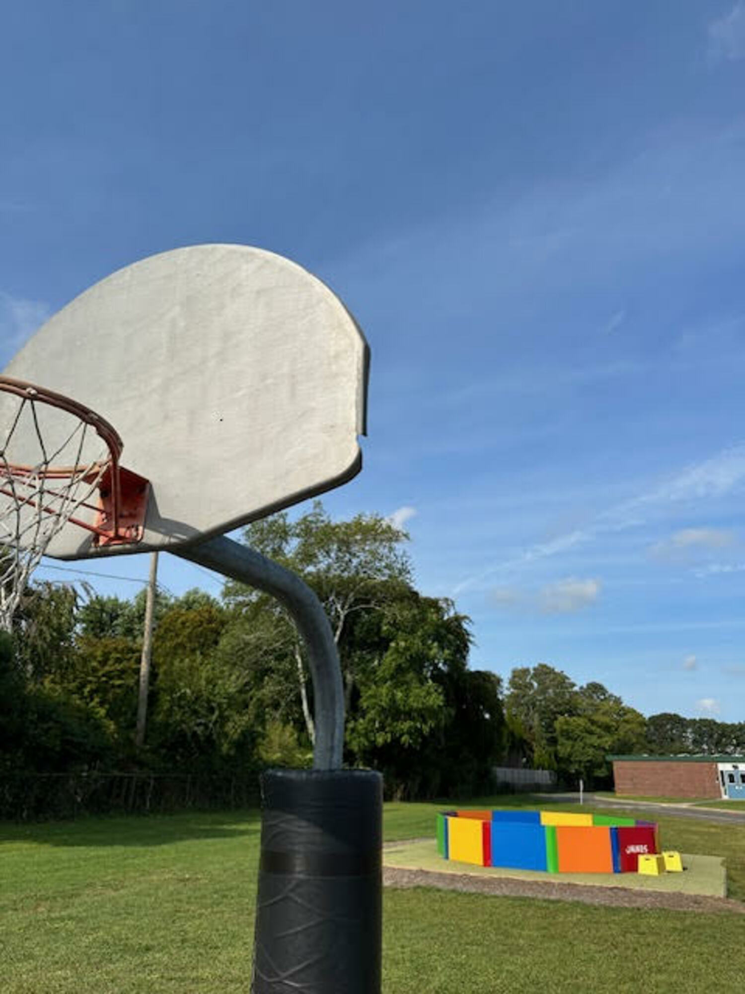 Assistant Superintendent for Business Sam Schneider said an employee injured his hand on one of the basketball backboards last week. EAST HAMPTON SCHOOL DISTRICT