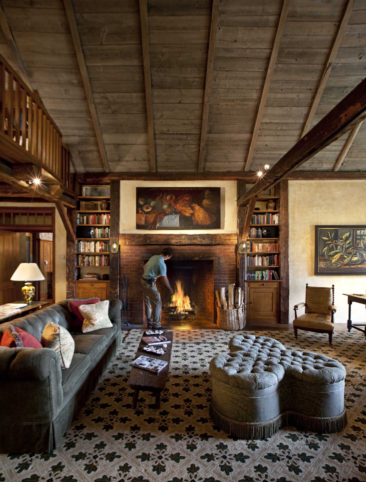 The library at Twin Farms, just one of the bespoke places found throughout the Vermont resort. Hannah Selinger photo