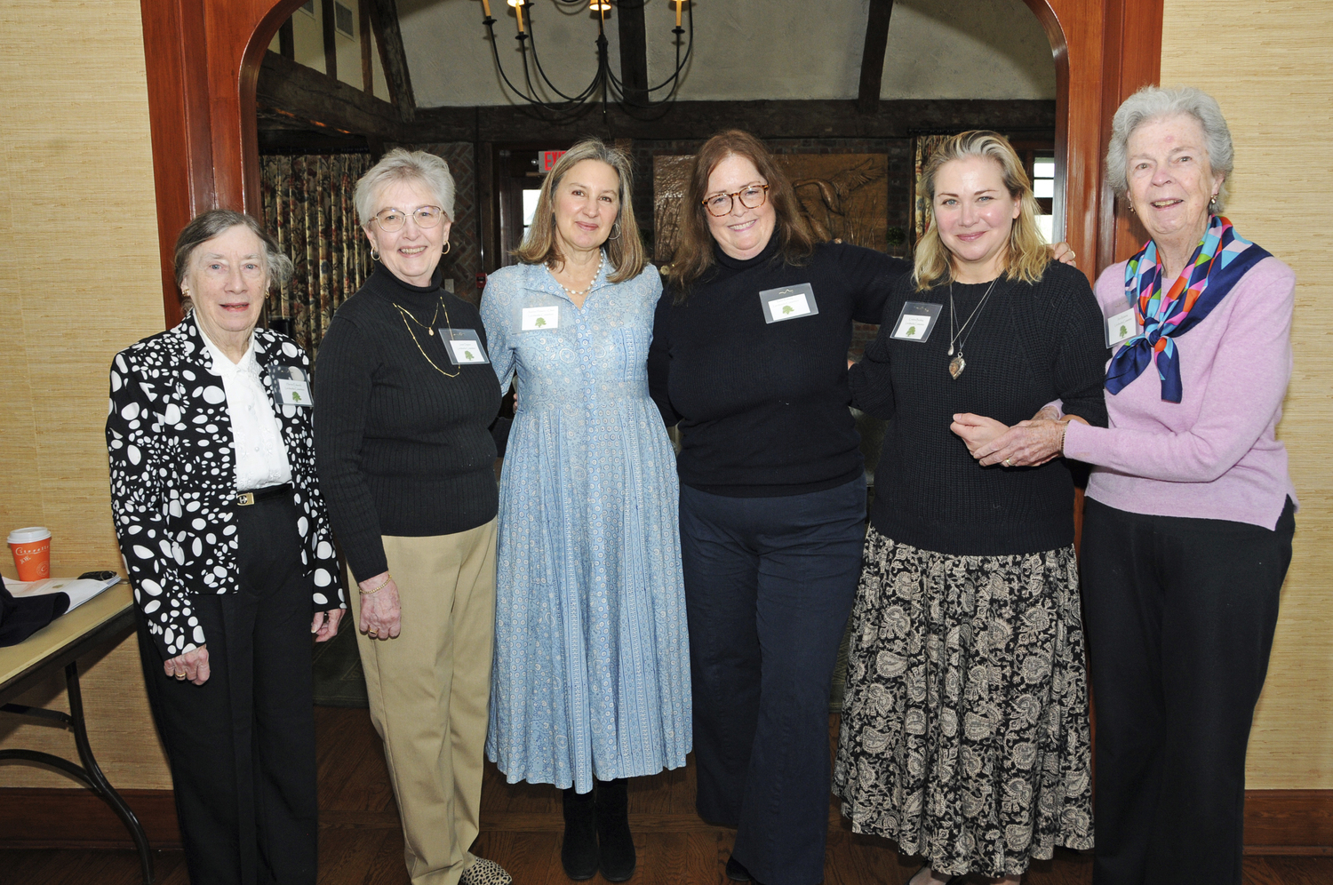 The Landmarks Luncheon Committee; Harriet Edwards, Janet Dayton, Chairperson Jeanne Hutson, Bess Rattray, Cristina Buckley and Ann Roberts at the The Ladies' Village Improvement Society of East Hampton's 31st Annual Landmarks Luncheon at the  Maidstone Club in East Hampton on Saturday Guest keynote speaker was author, critic, curator and cultural historian Alastair Gordon, whose presentation, 