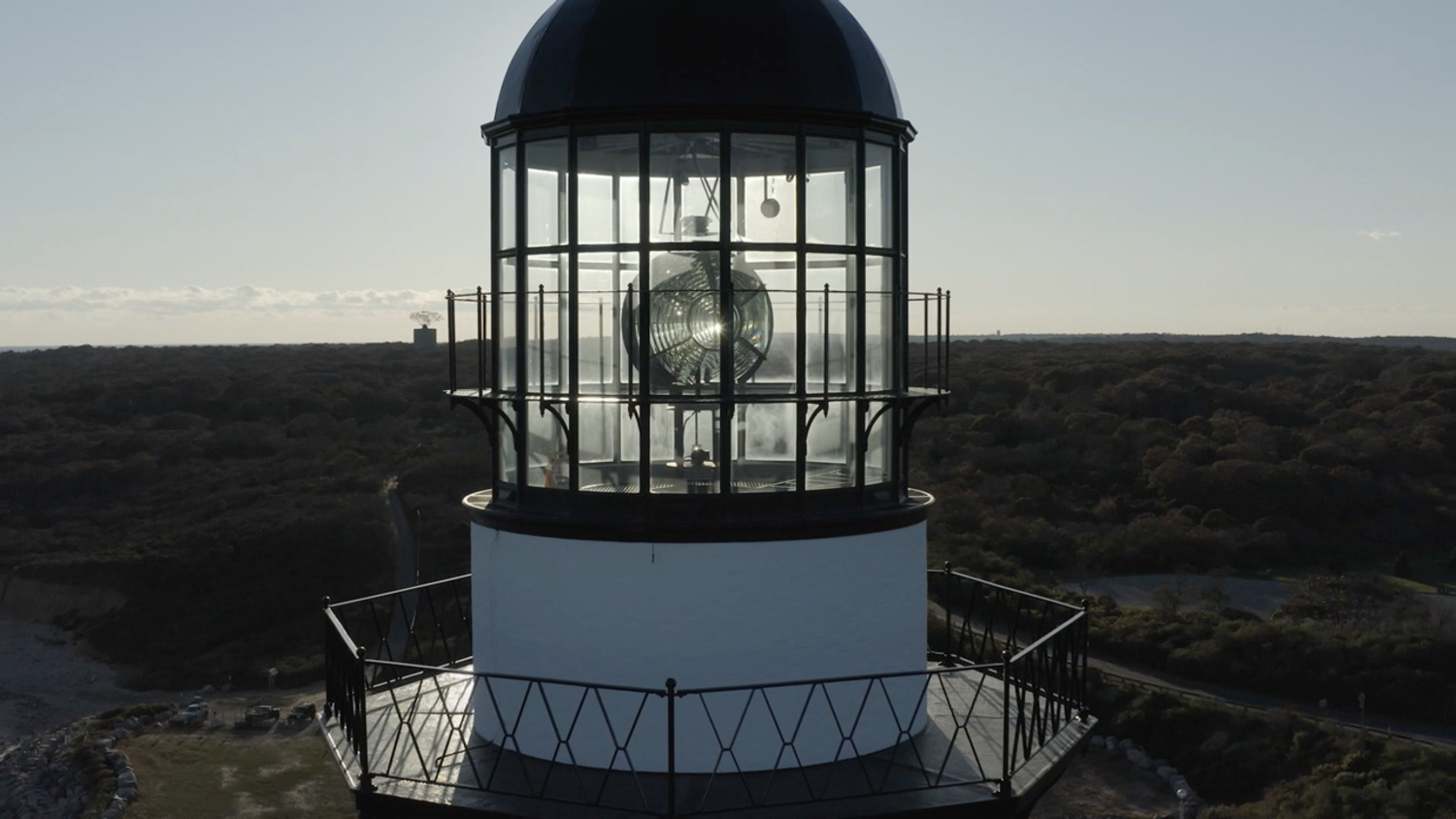 The new Fresnel lens in the Montauk Point Lighthouse.